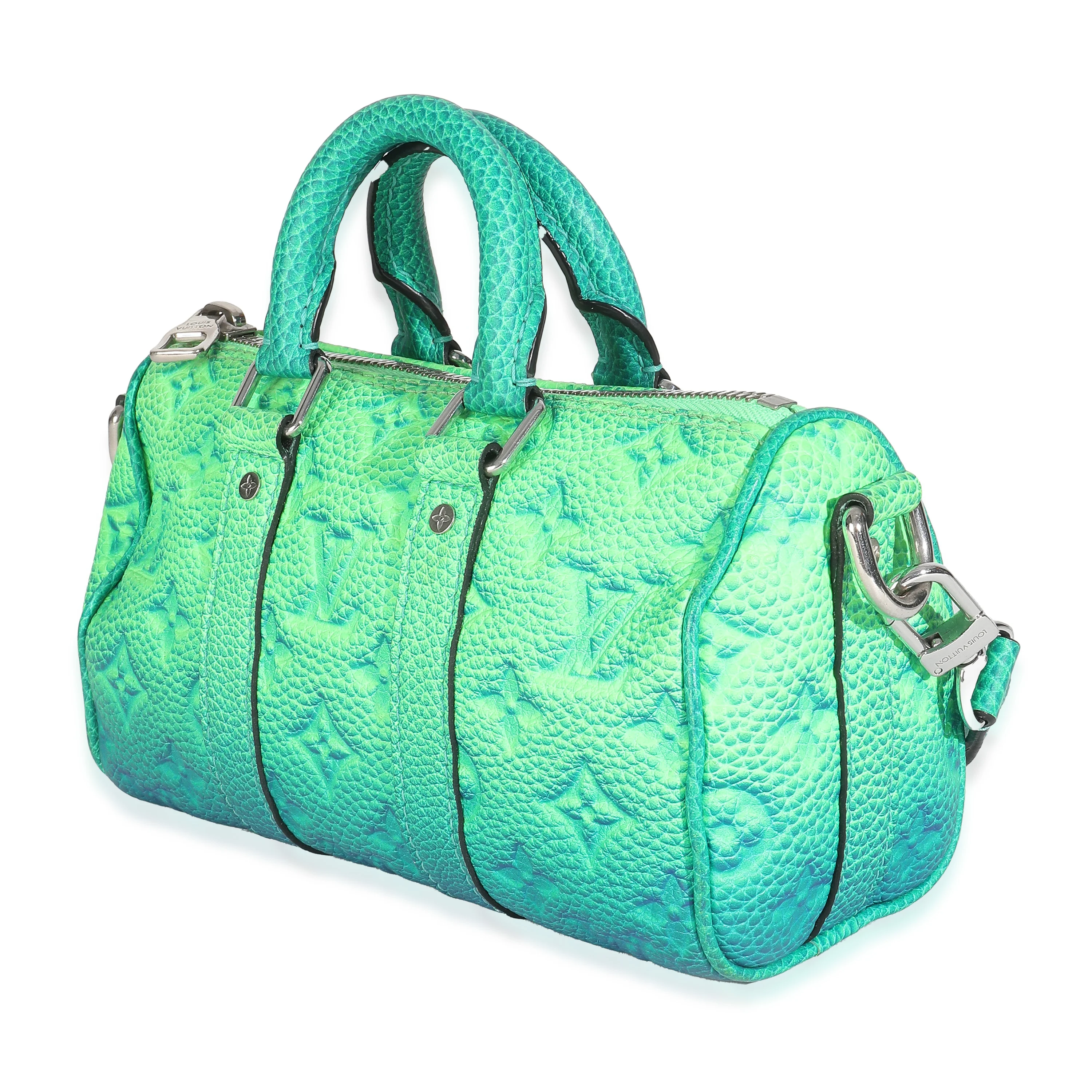 Bleu Vert Taurillon Illusion Keepall XS - Image 2