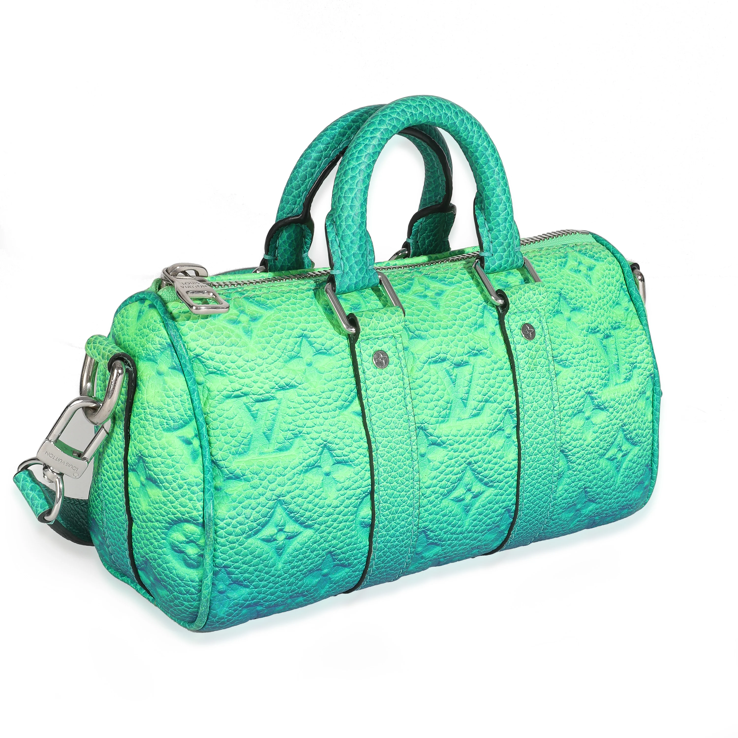 Bleu Vert Taurillon Illusion Keepall XS - Image 5