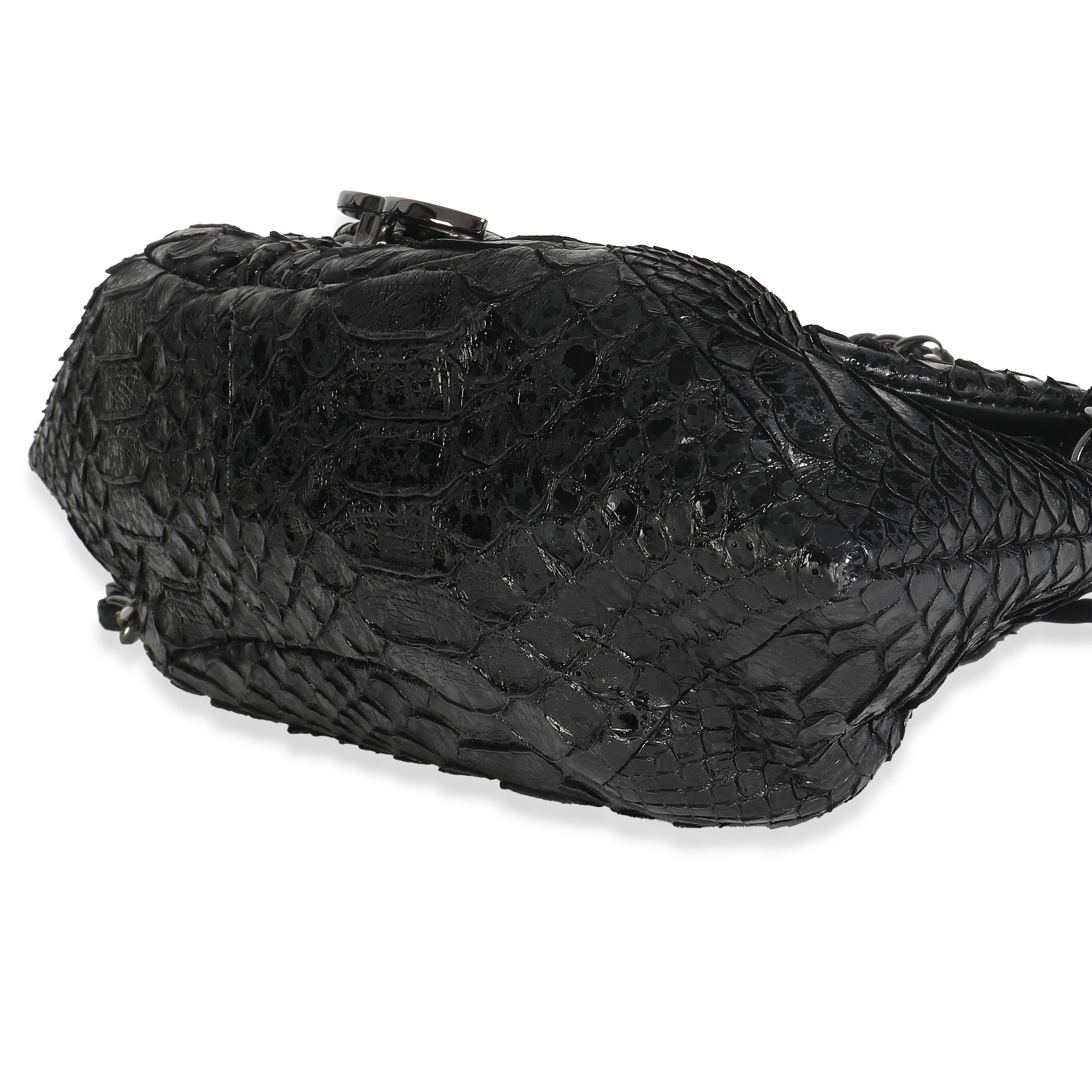 Black Python Sensual CC Small Accordion Flap Bag - Image 7
