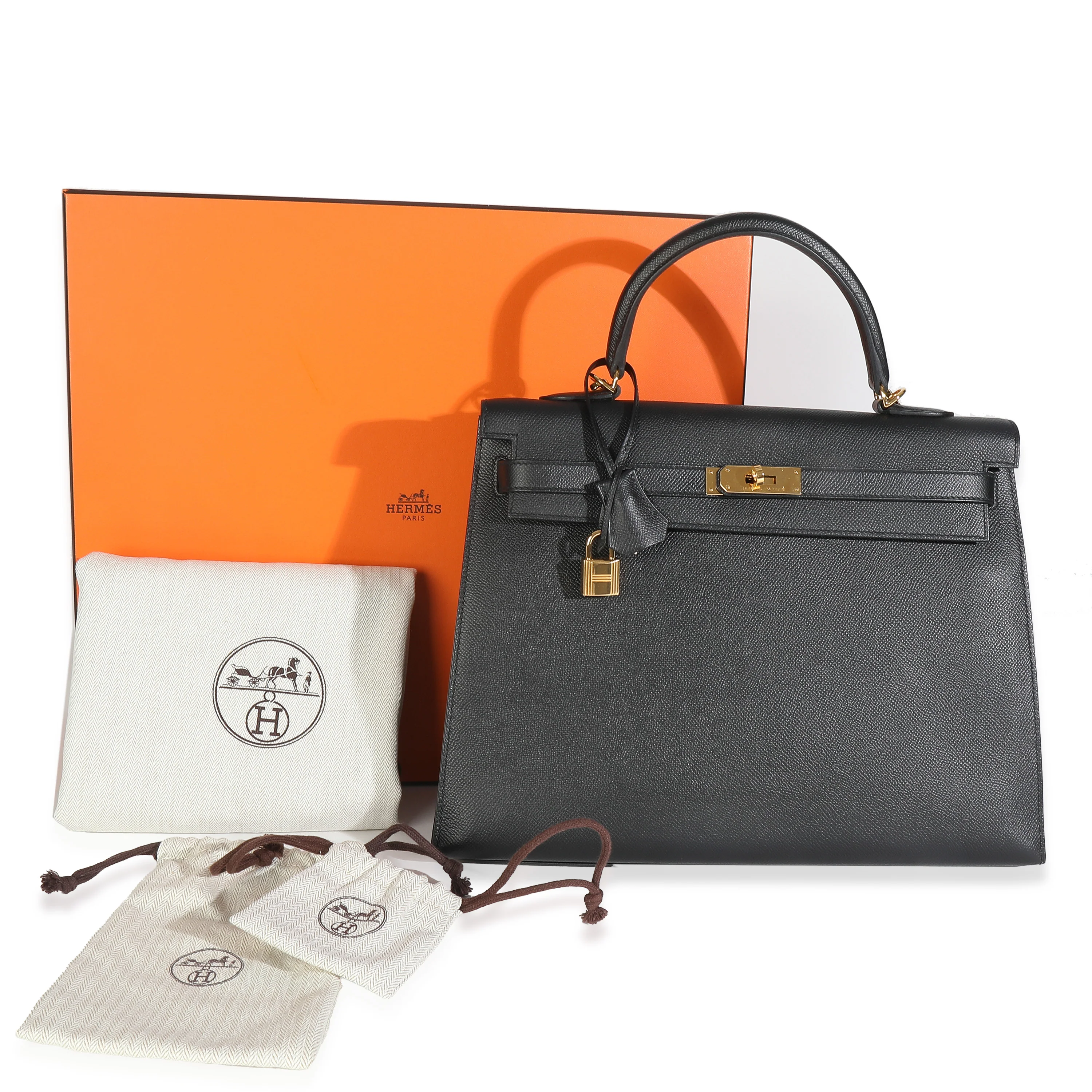 Black Epsom Sellier Kelly 35 GHW - Image 11
