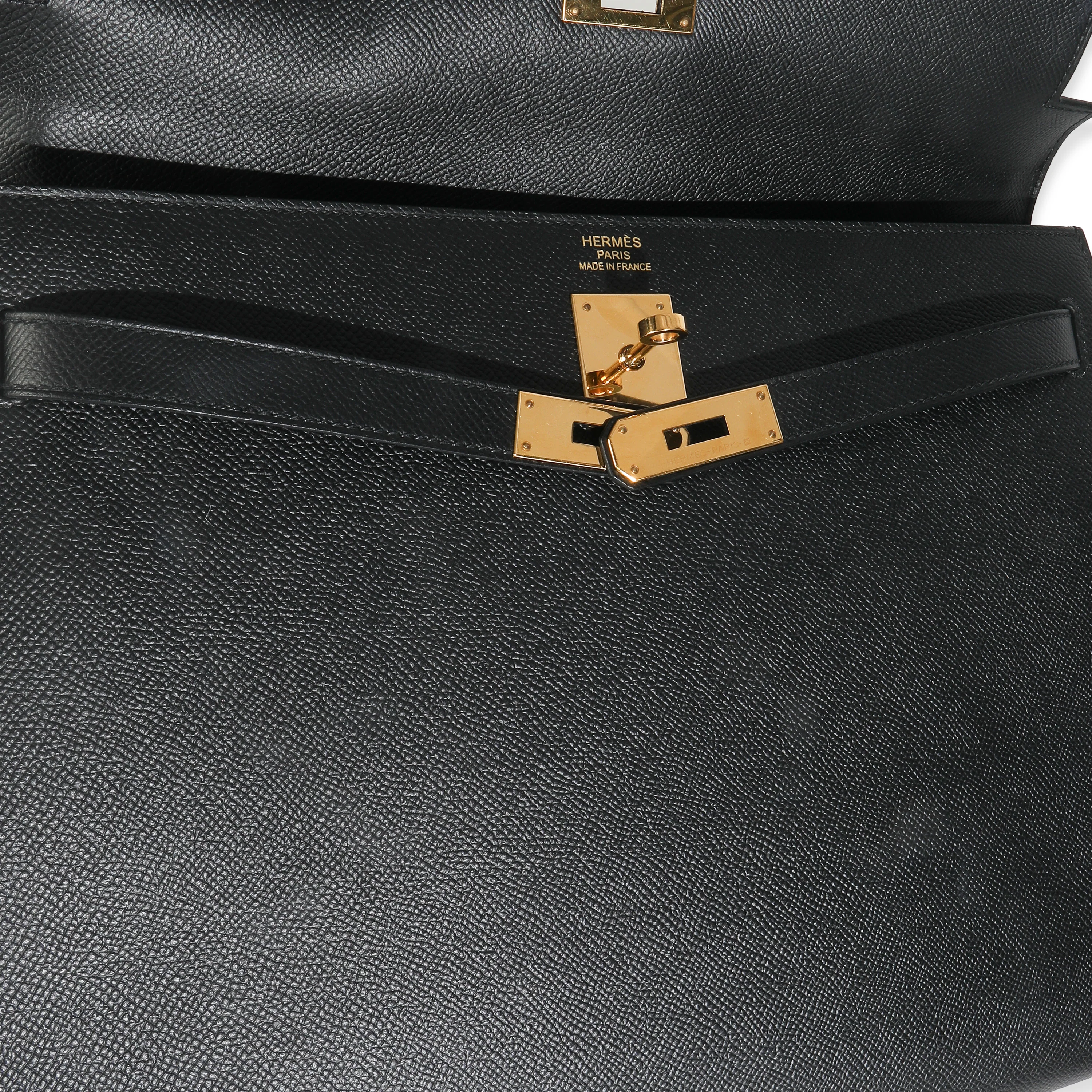 Black Epsom Sellier Kelly 35 GHW - Image 9