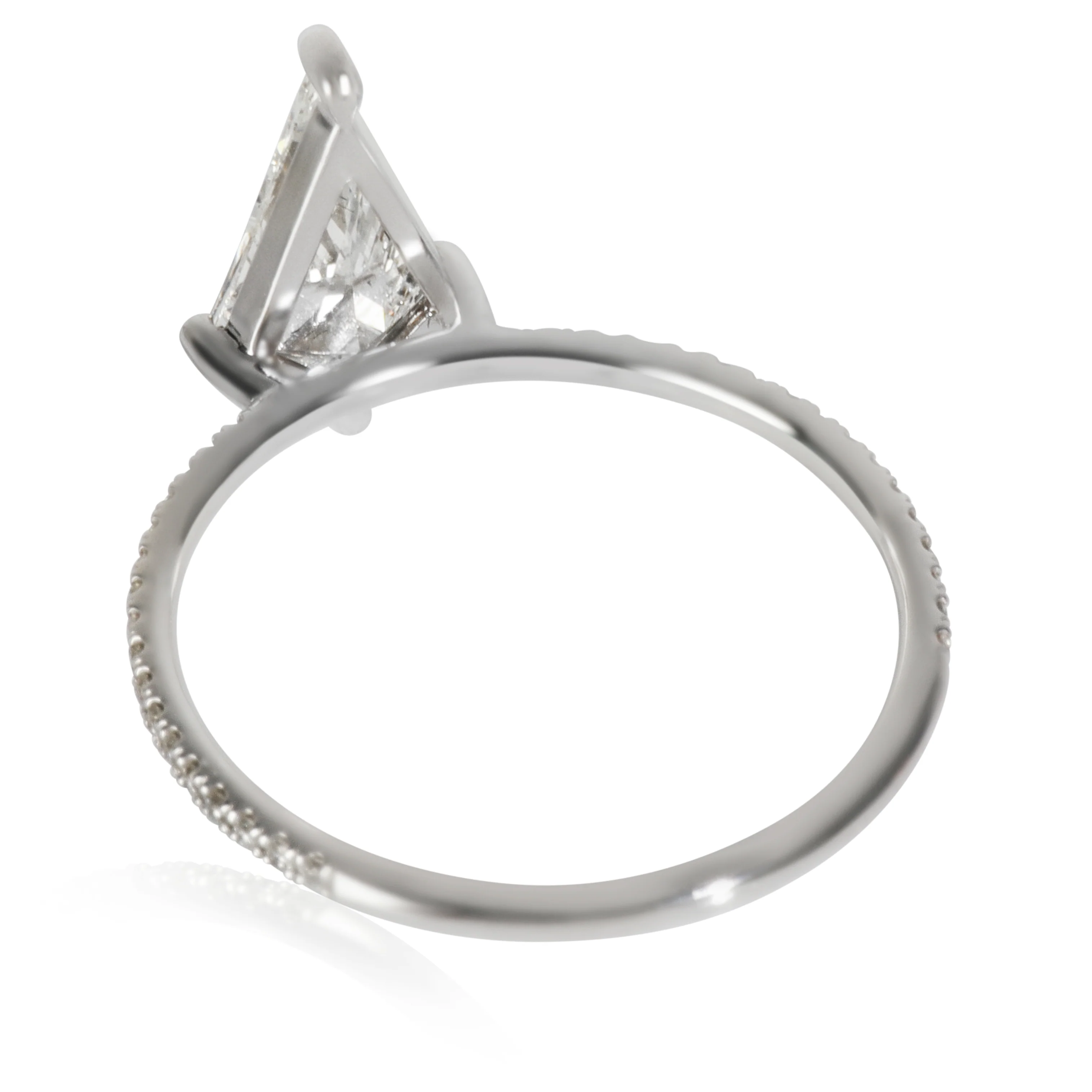White Gold Kite Dagger Diamond Ring - Image 3