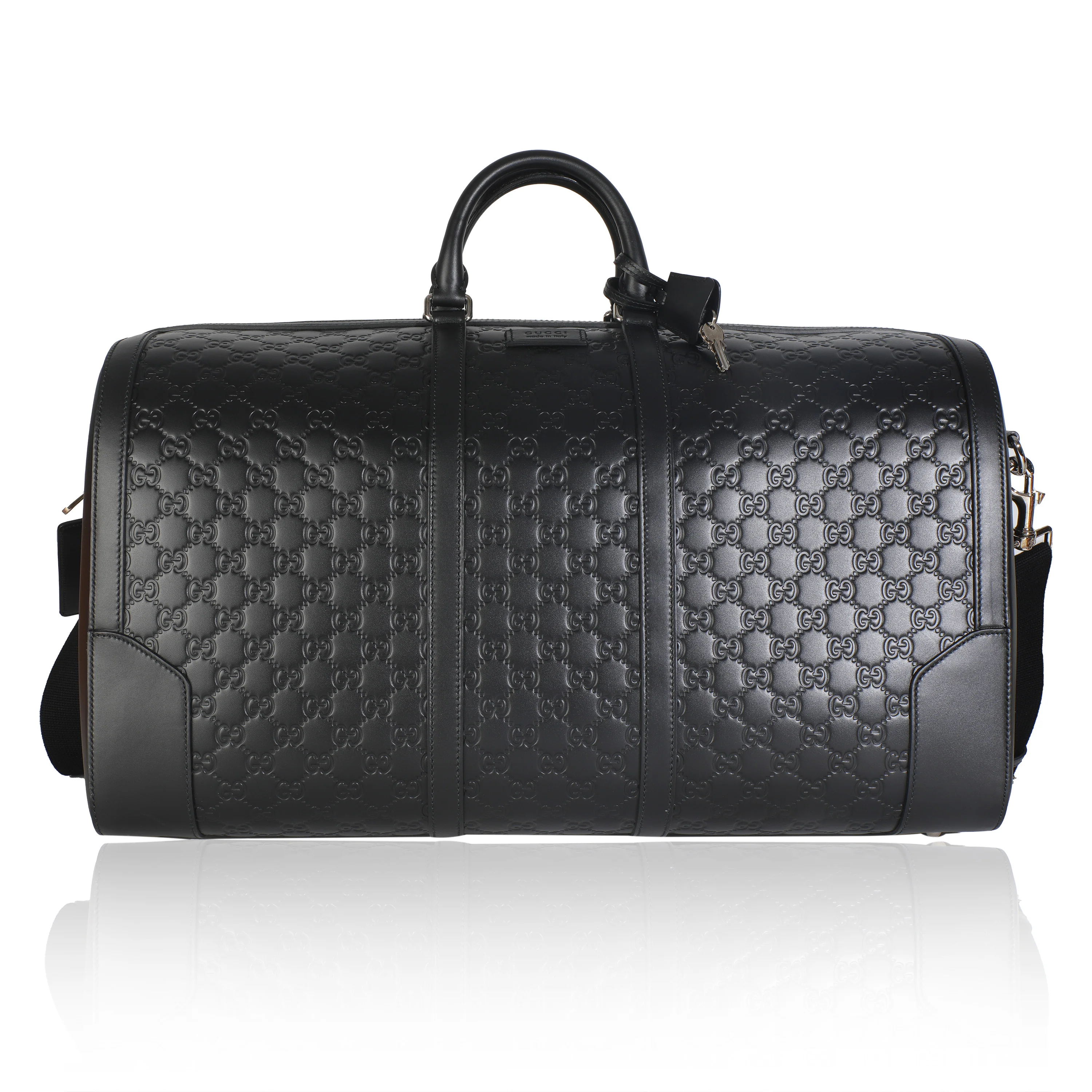 Black Guccissima Signature Medium Duffle Bag