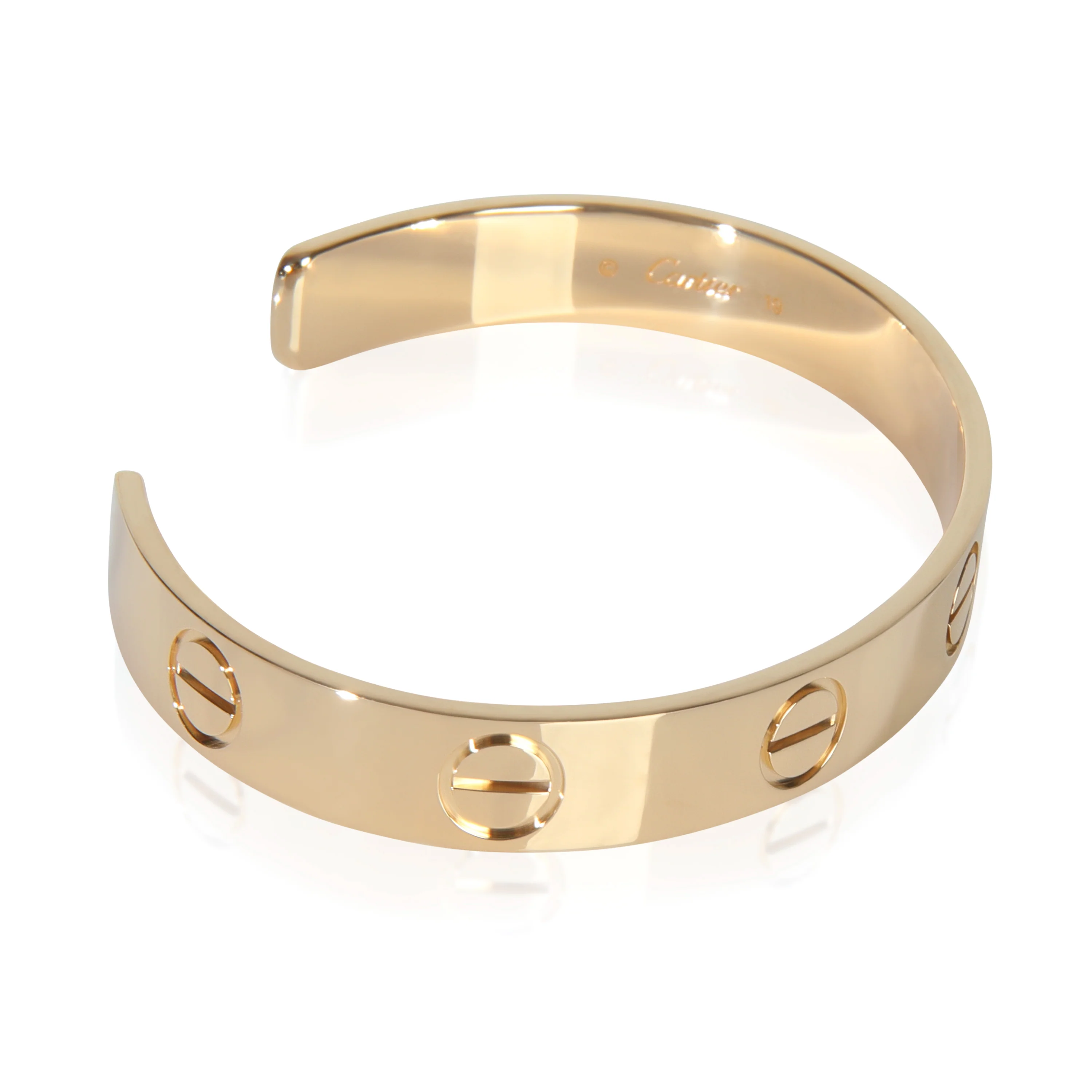 Yellow Gold  Large Model Love Cuff Bracelet - Image 3
