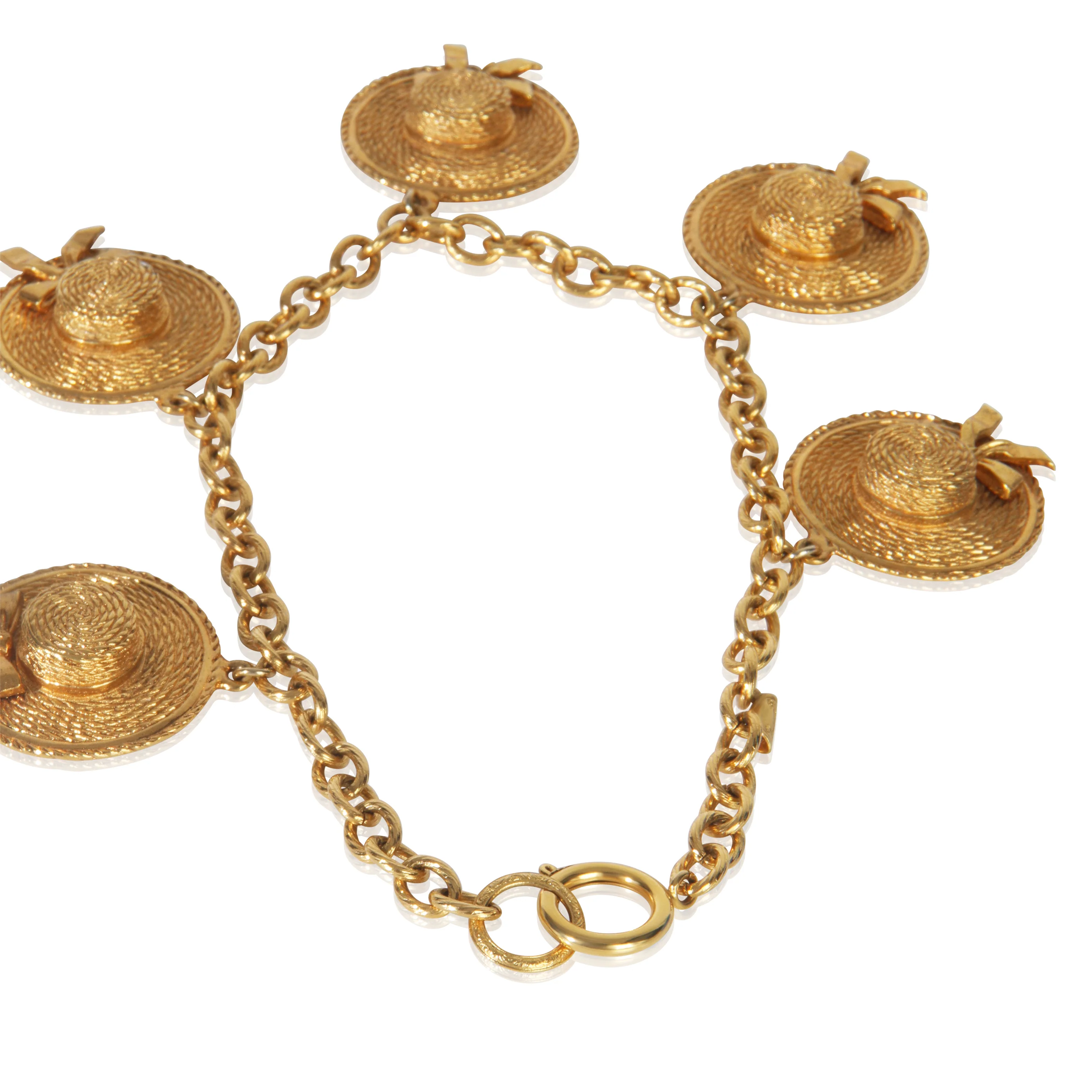 Gold-Plated Vintage Sunhat Charm Necklace - Image 3