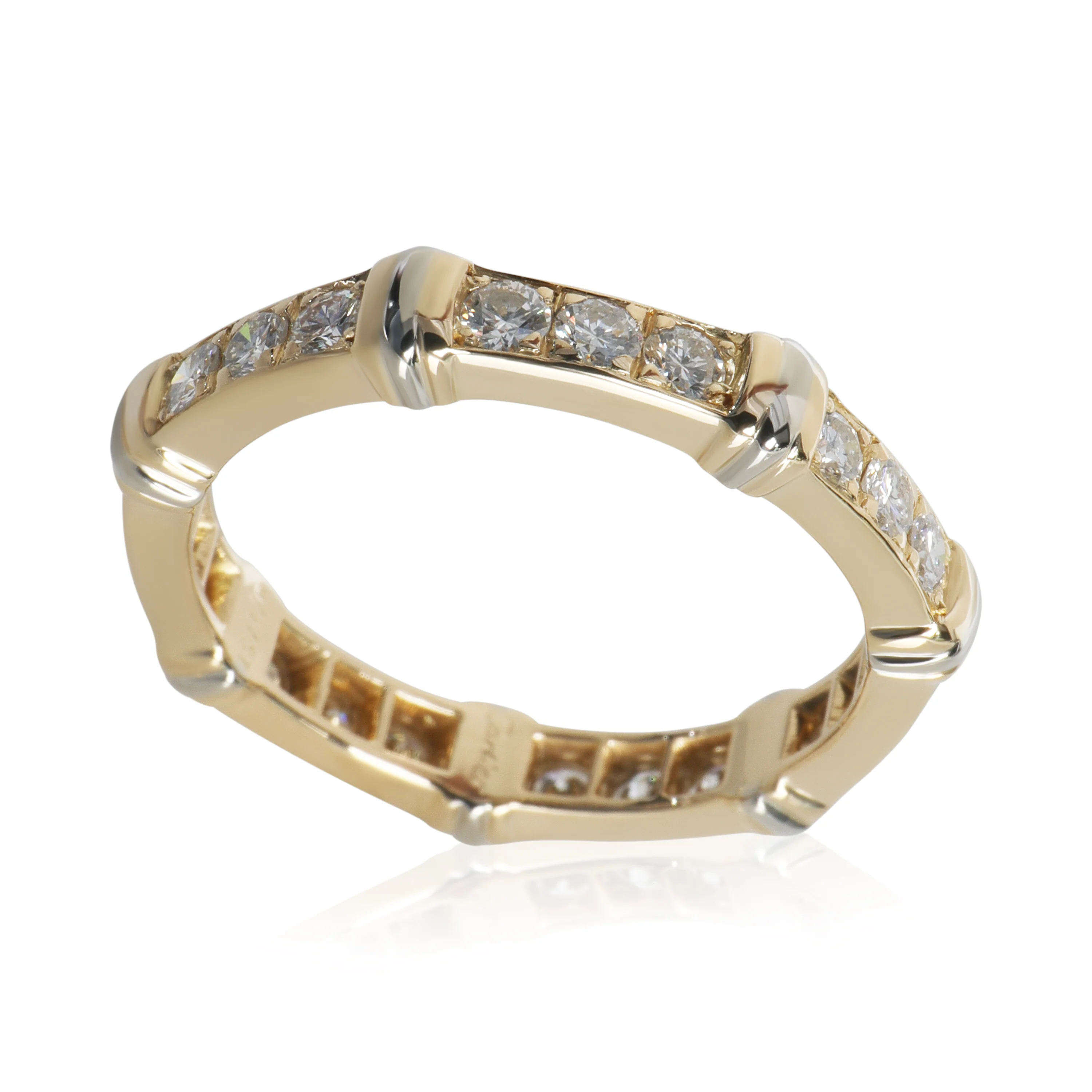White Gold & Yellow Gold Diamond Vintage Contessa Band - Image 6