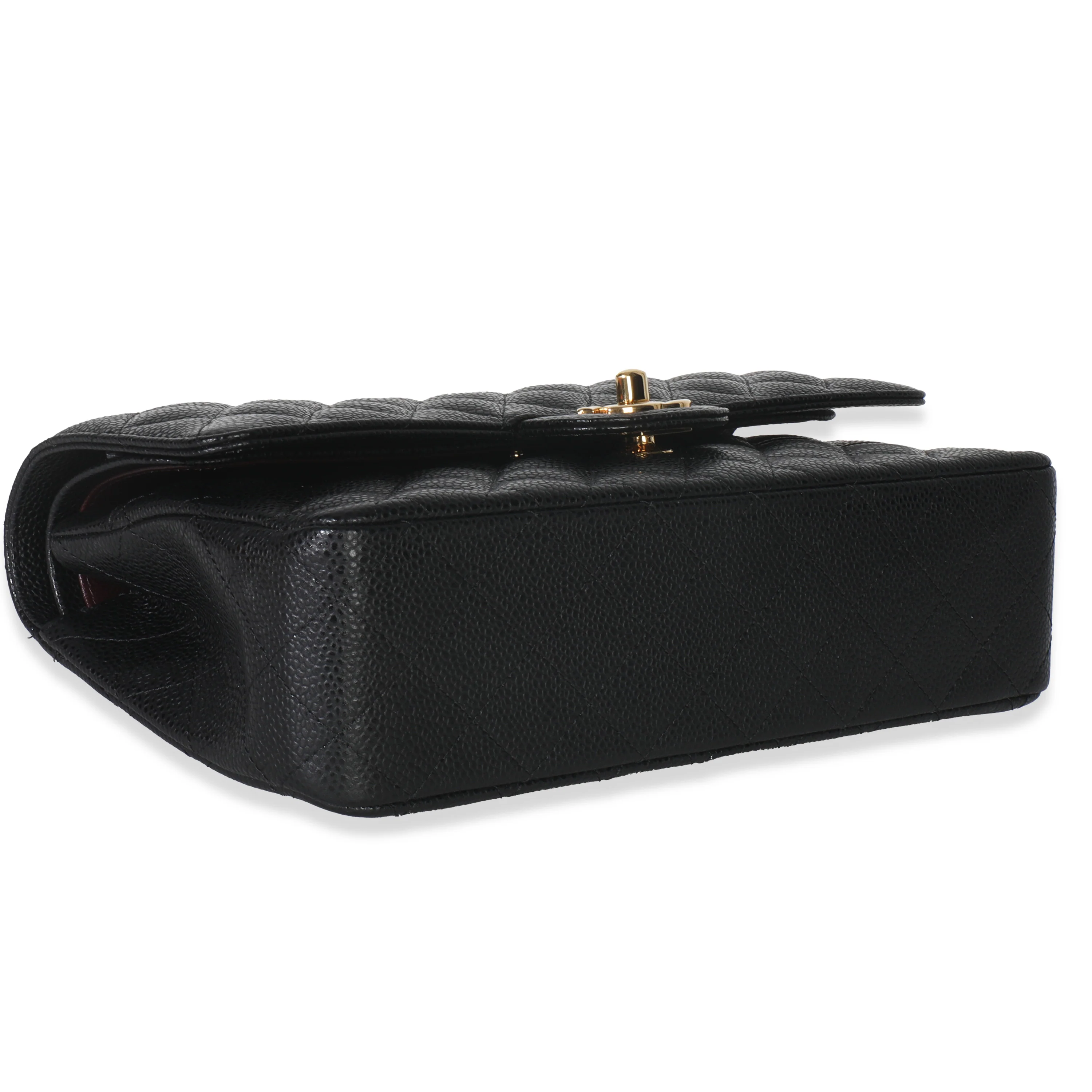 Black Quilted Caviar Medium Classic Double Flap Bag - Image 8