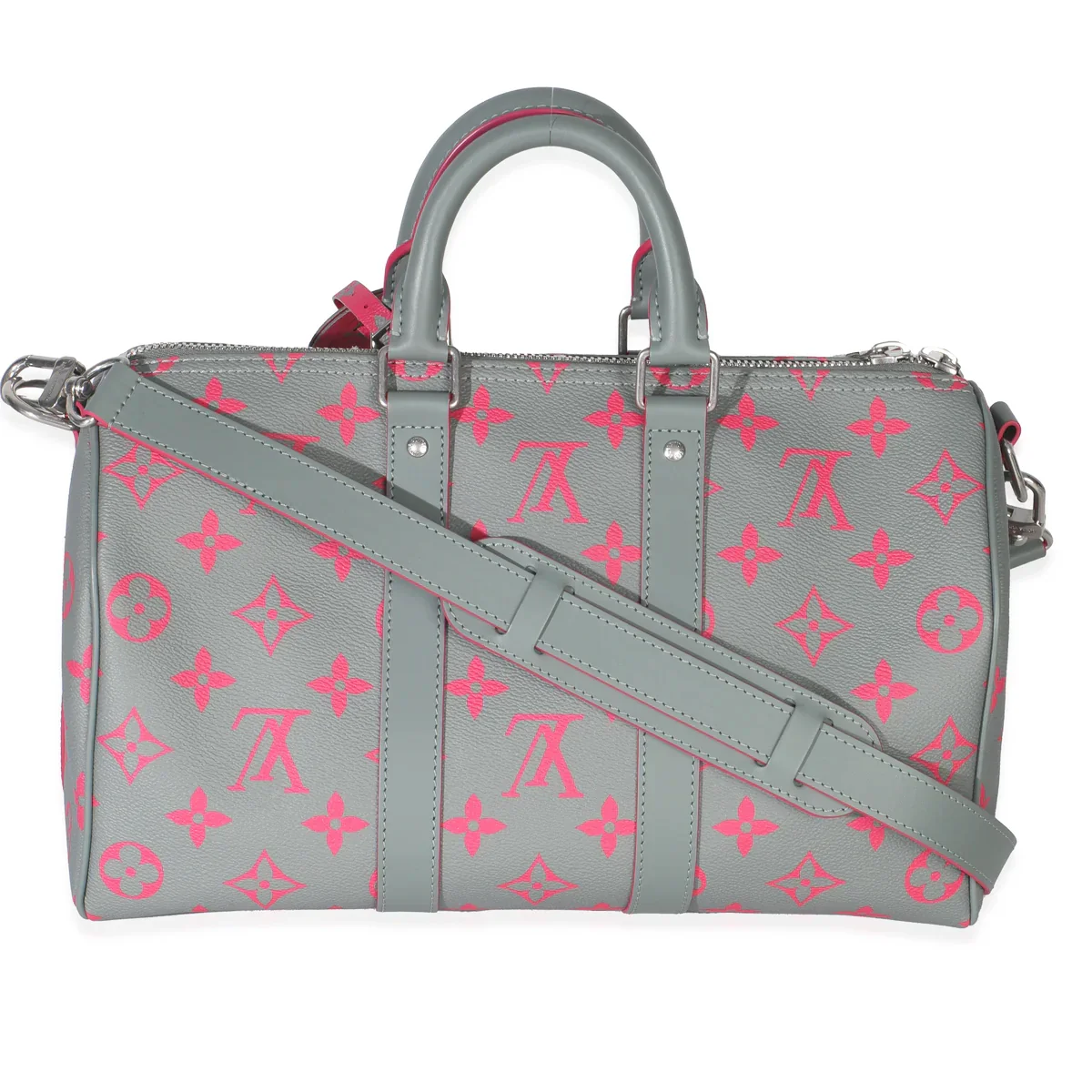 Grey Pink Monogram Glow Up Keepall Bandouliere 35 - Image 4