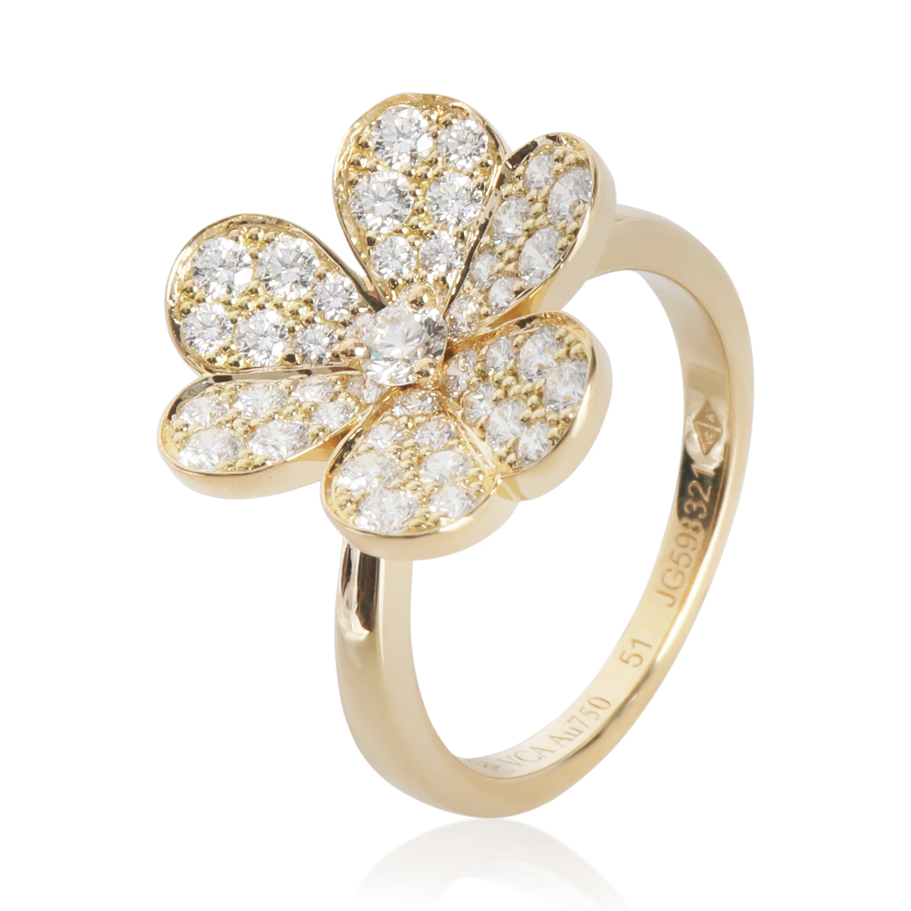 Yellow Gold Diamond Small Model Frivole Ring - Image 4