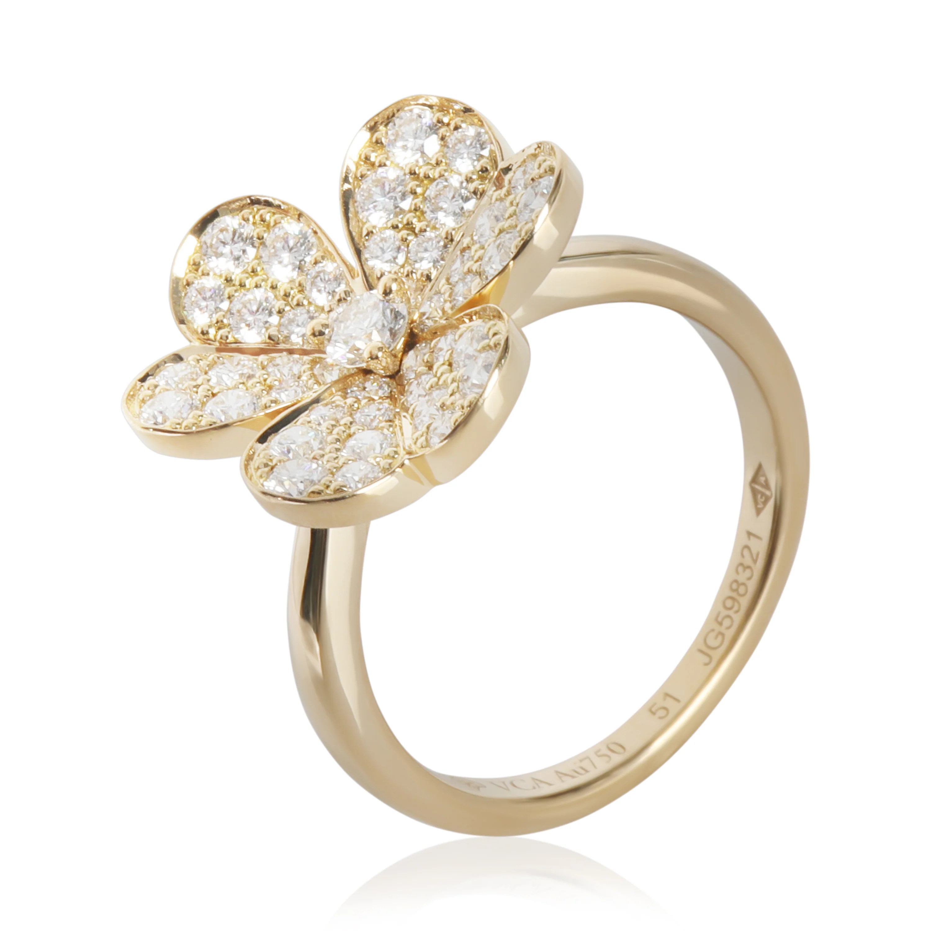 Yellow Gold Diamond Small Model Frivole Ring - Image 6