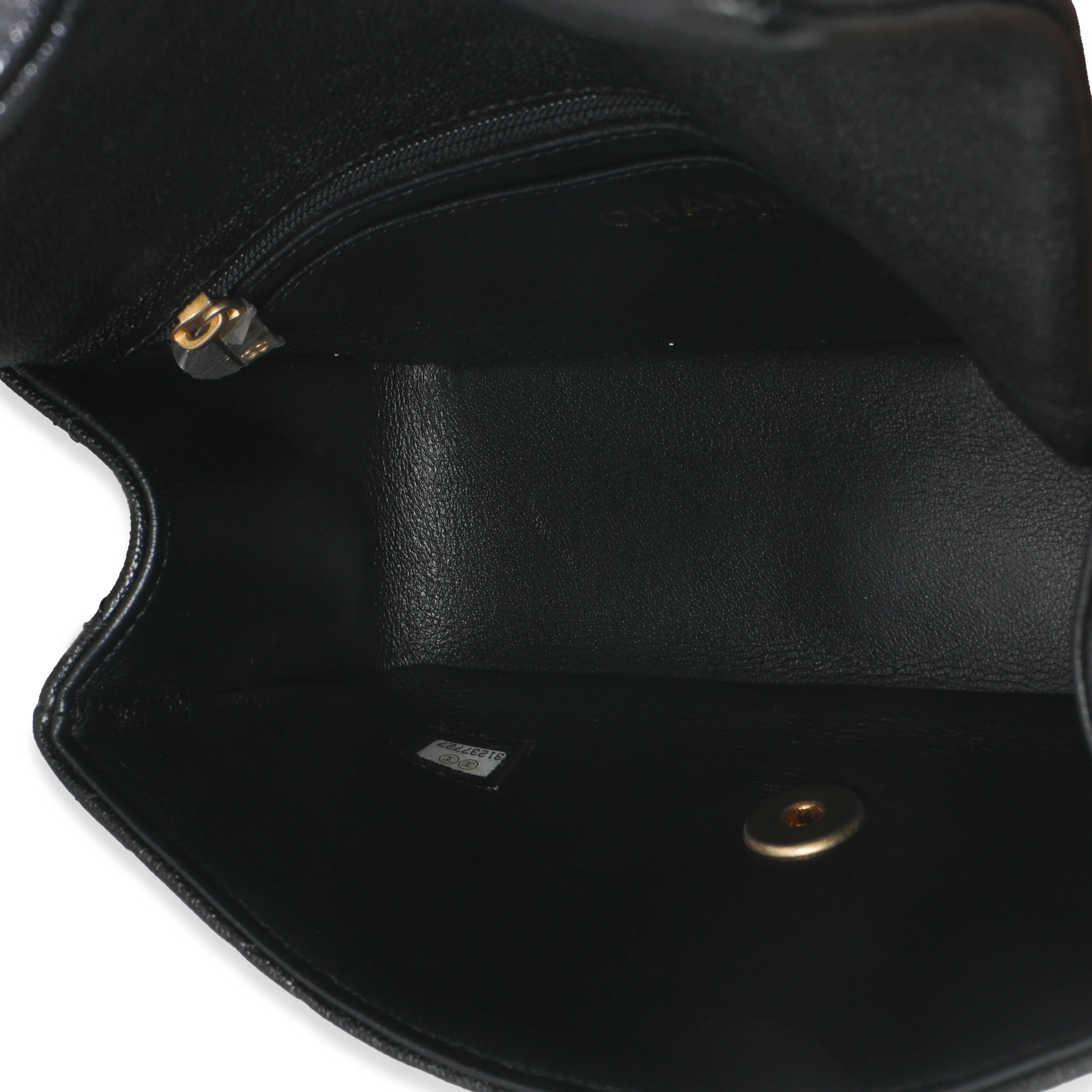 Black Quilted Caviar Mini Top Handle Rectangular Flap Handbag - Image 8