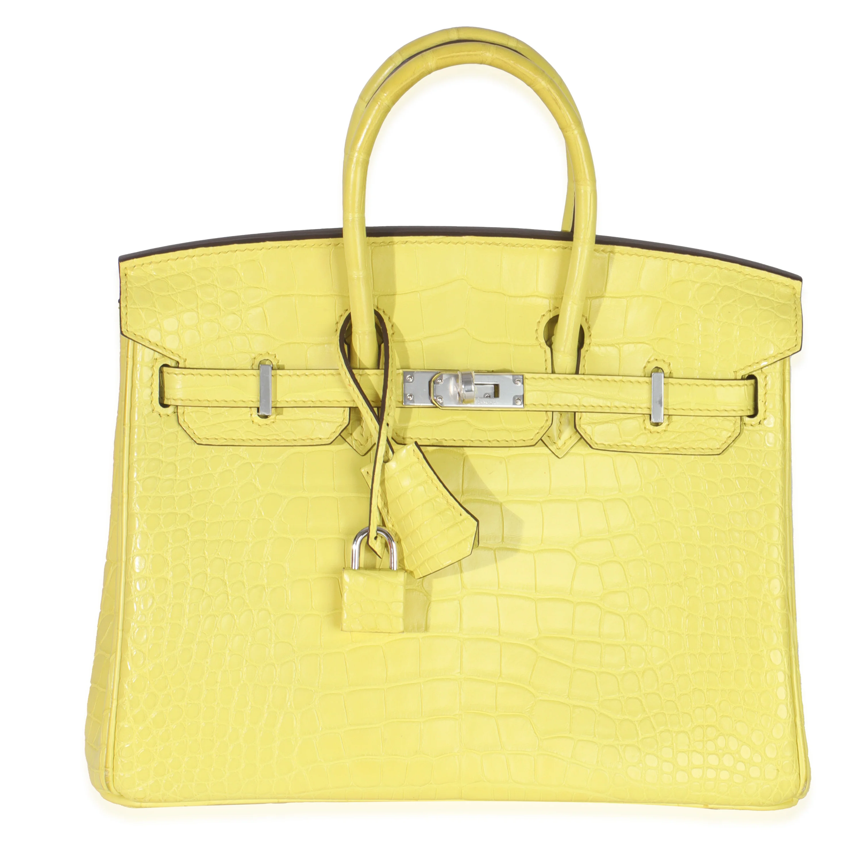 Lime Mississippiensis Matte Alligator Birkin 25 PHW