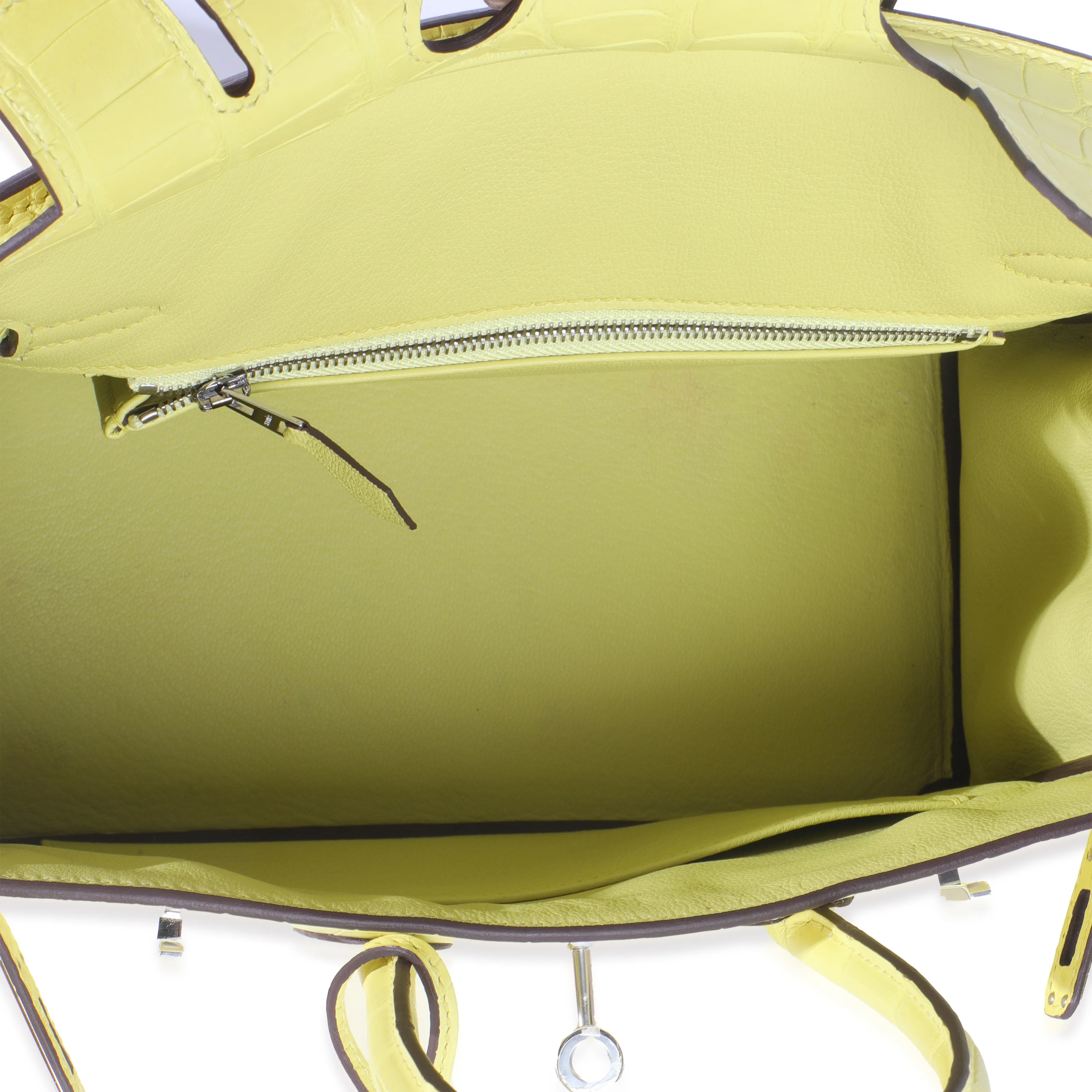 Lime Mississippiensis Matte Alligator Birkin 25 PHW - Image 10