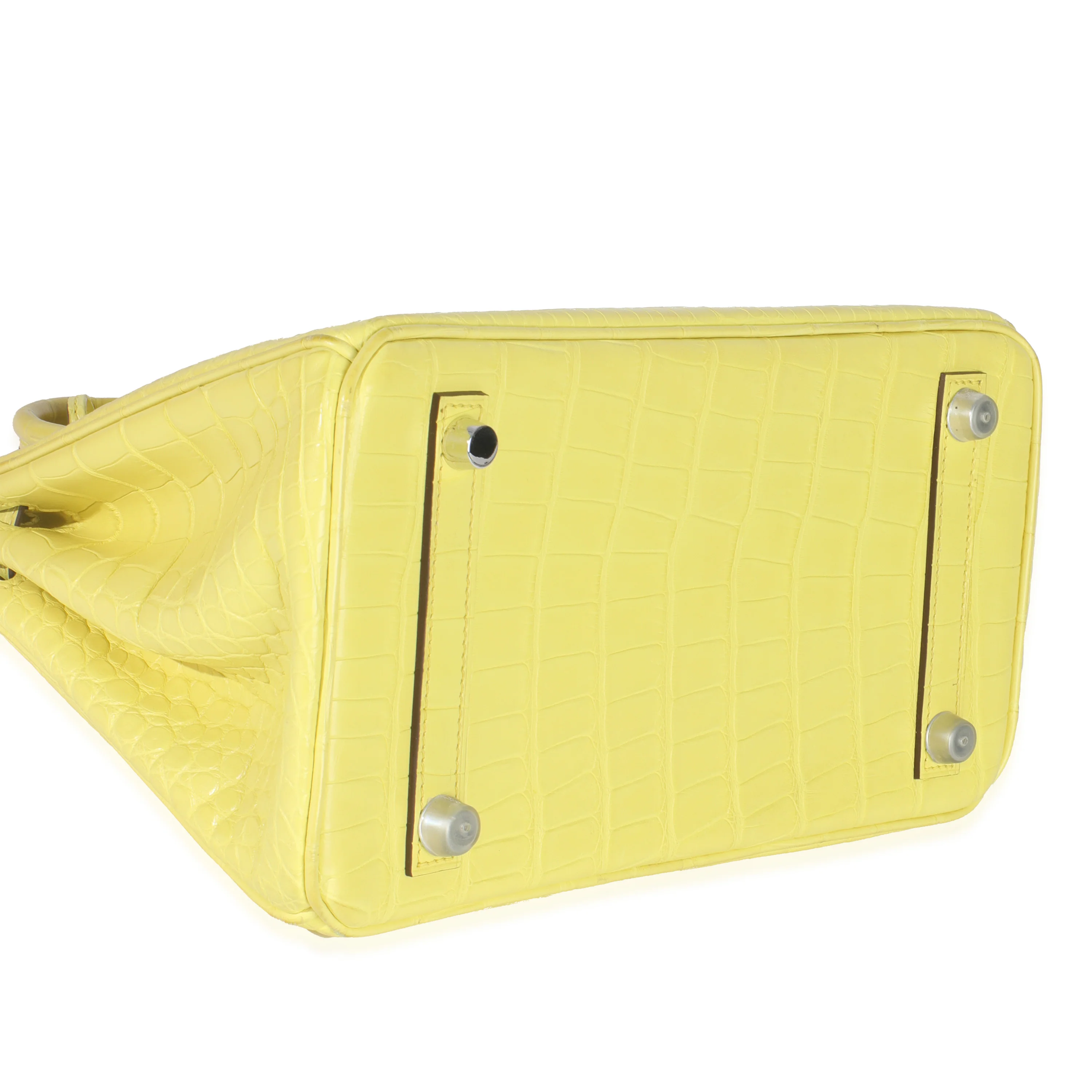 Lime Mississippiensis Matte Alligator Birkin 25 PHW - Image 6