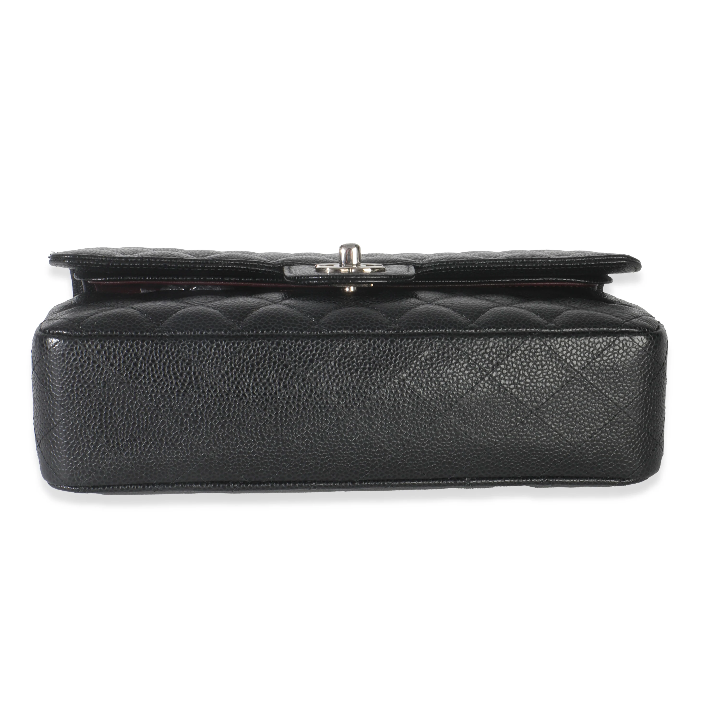 Black Quilted Caviar Medium Classic Double Flap Bag - Image 5
