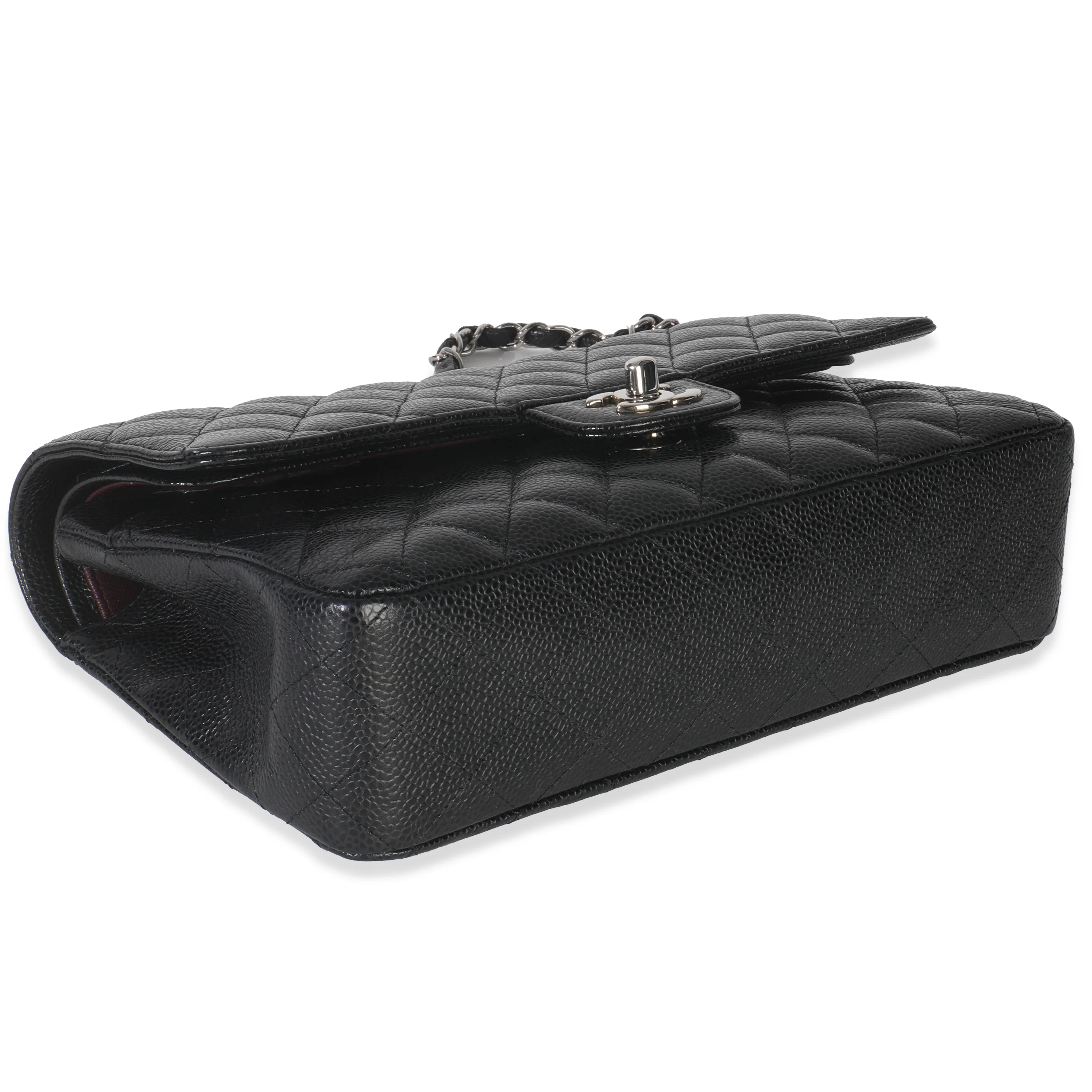 Black Quilted Caviar Medium Classic Double Flap Bag - Image 6