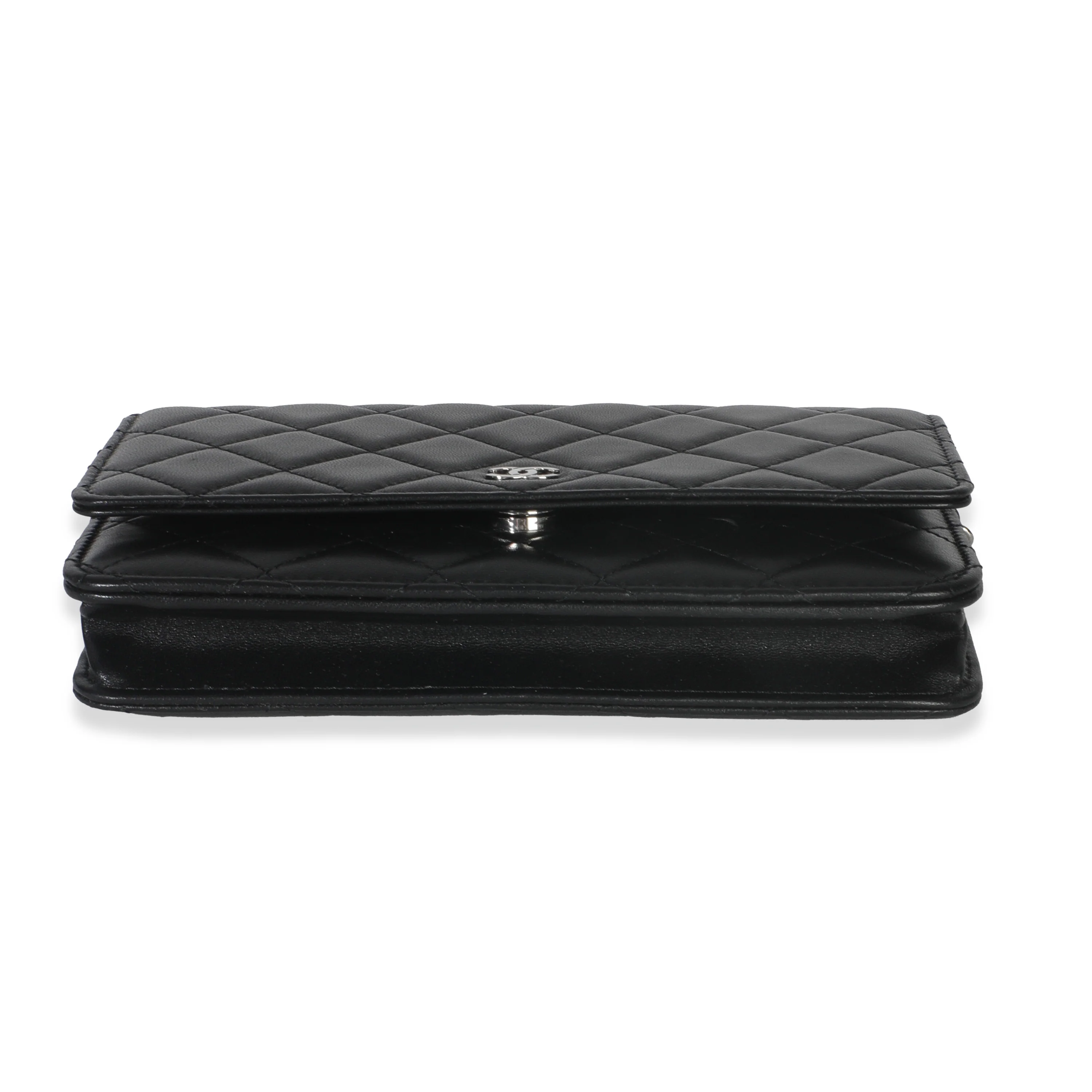 Black Quilted Lambskin Classic Wallet On Chain - Image 5
