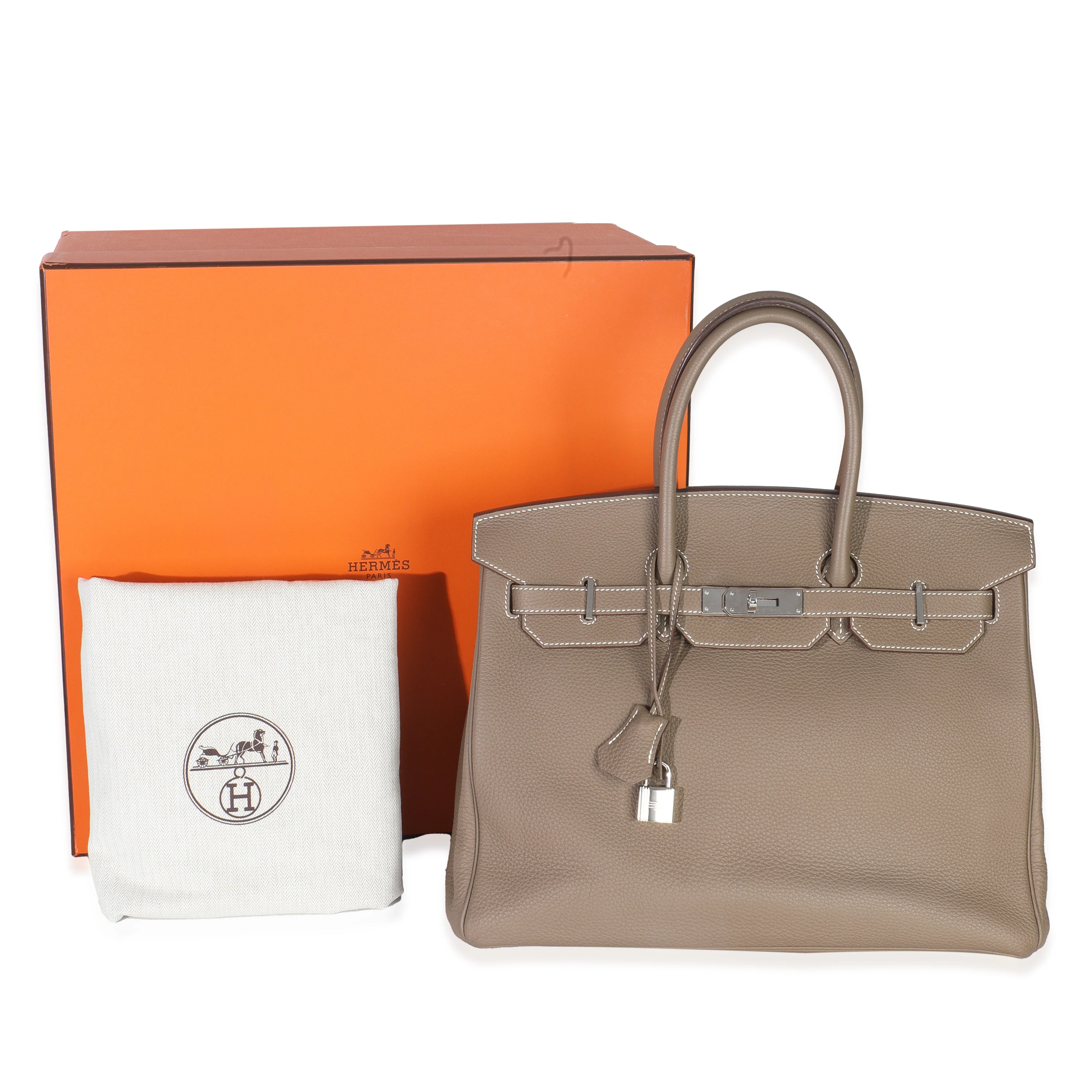 Etoupe Togo Birkin 35 PHW - Image 8