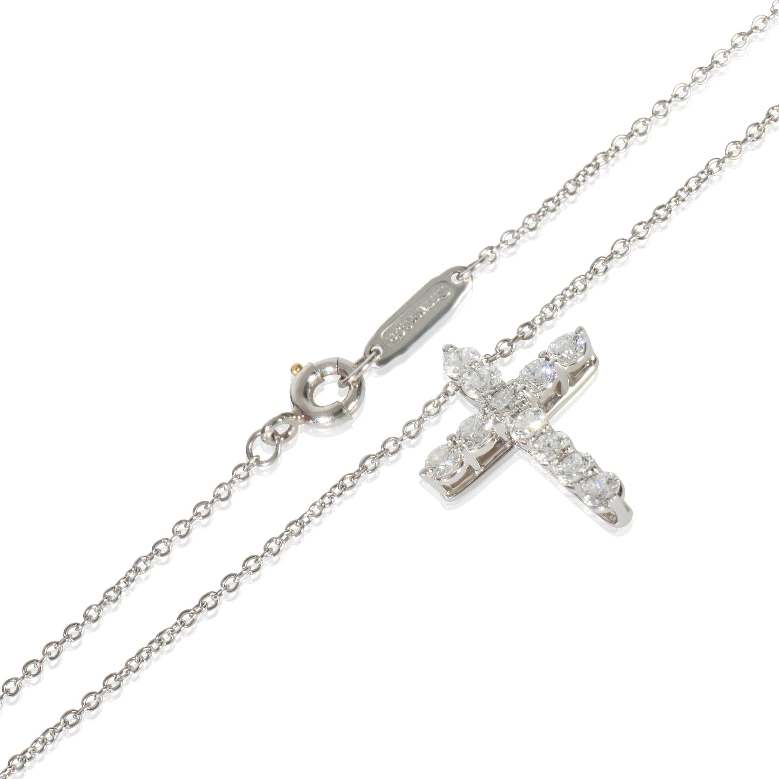 Platinum Diamond Cross Pendant - Image 2