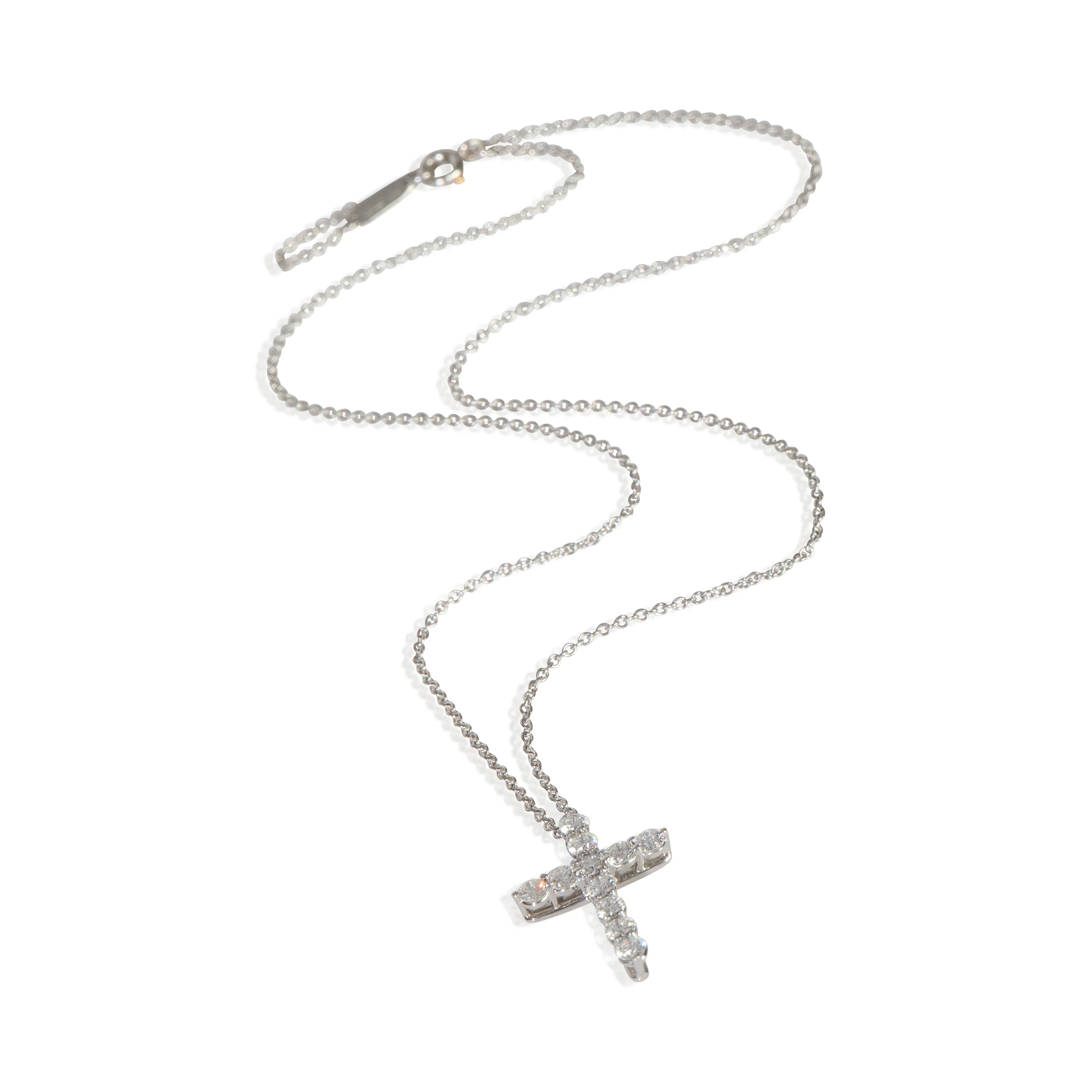 Platinum Diamond Cross Pendant - Image 3
