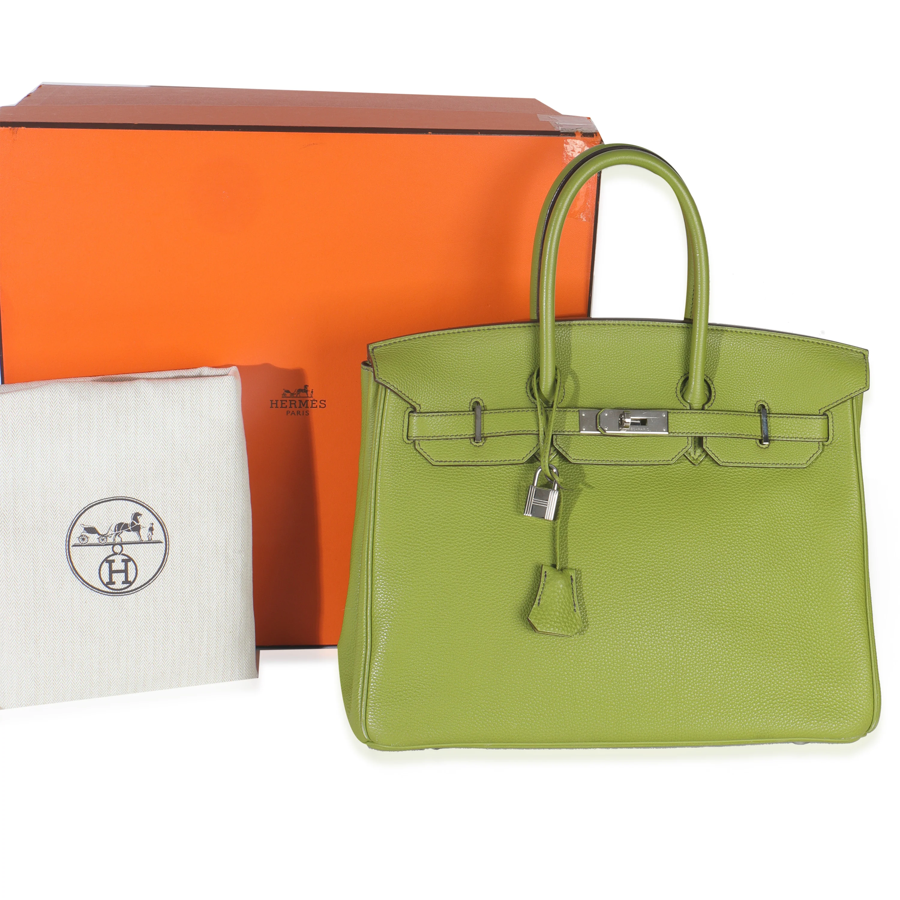 Vert Anis Togo Birkin 35 PHW - Image 8