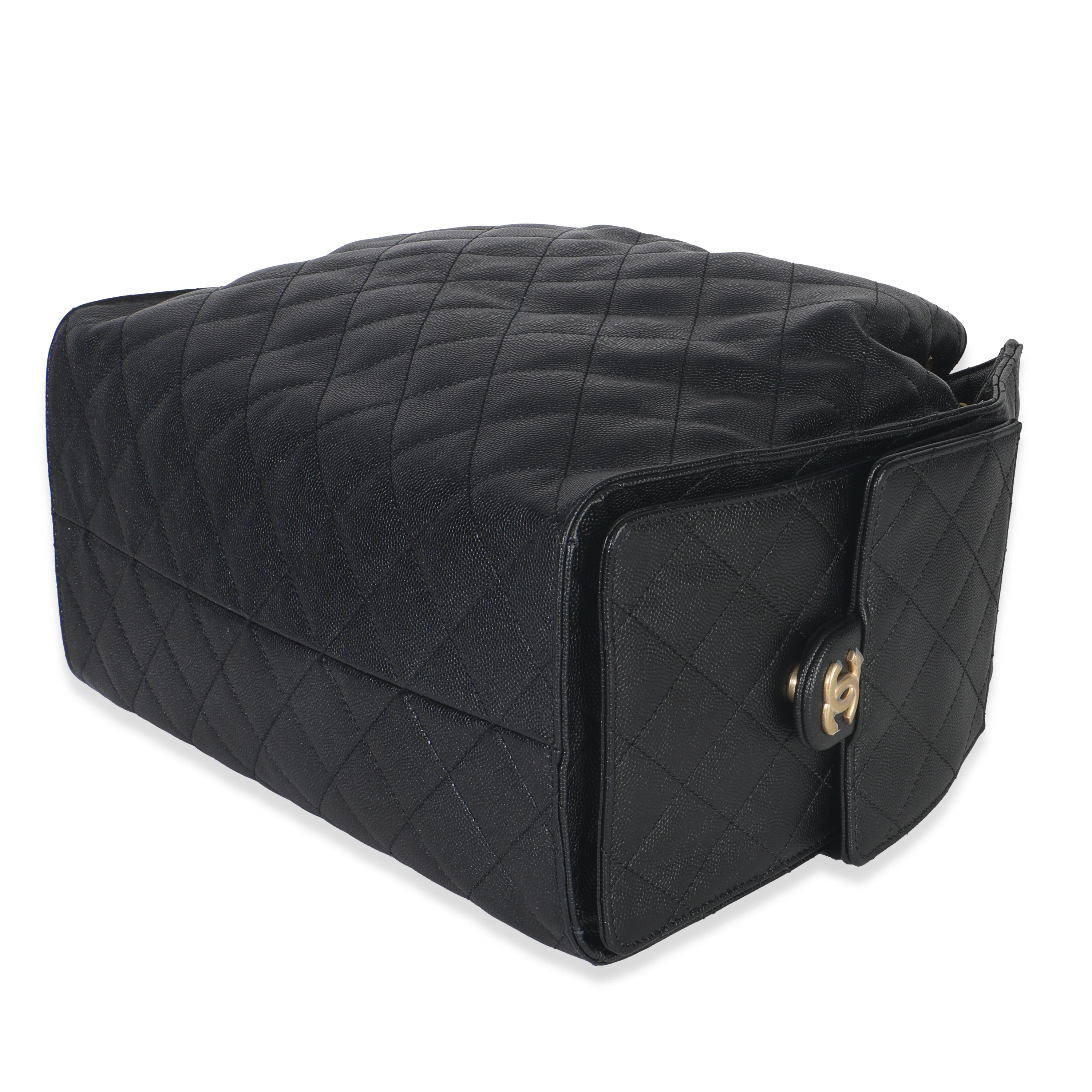 Black Quilted Caviar Medium Chanel 25 Hobo Handbag - Image 7