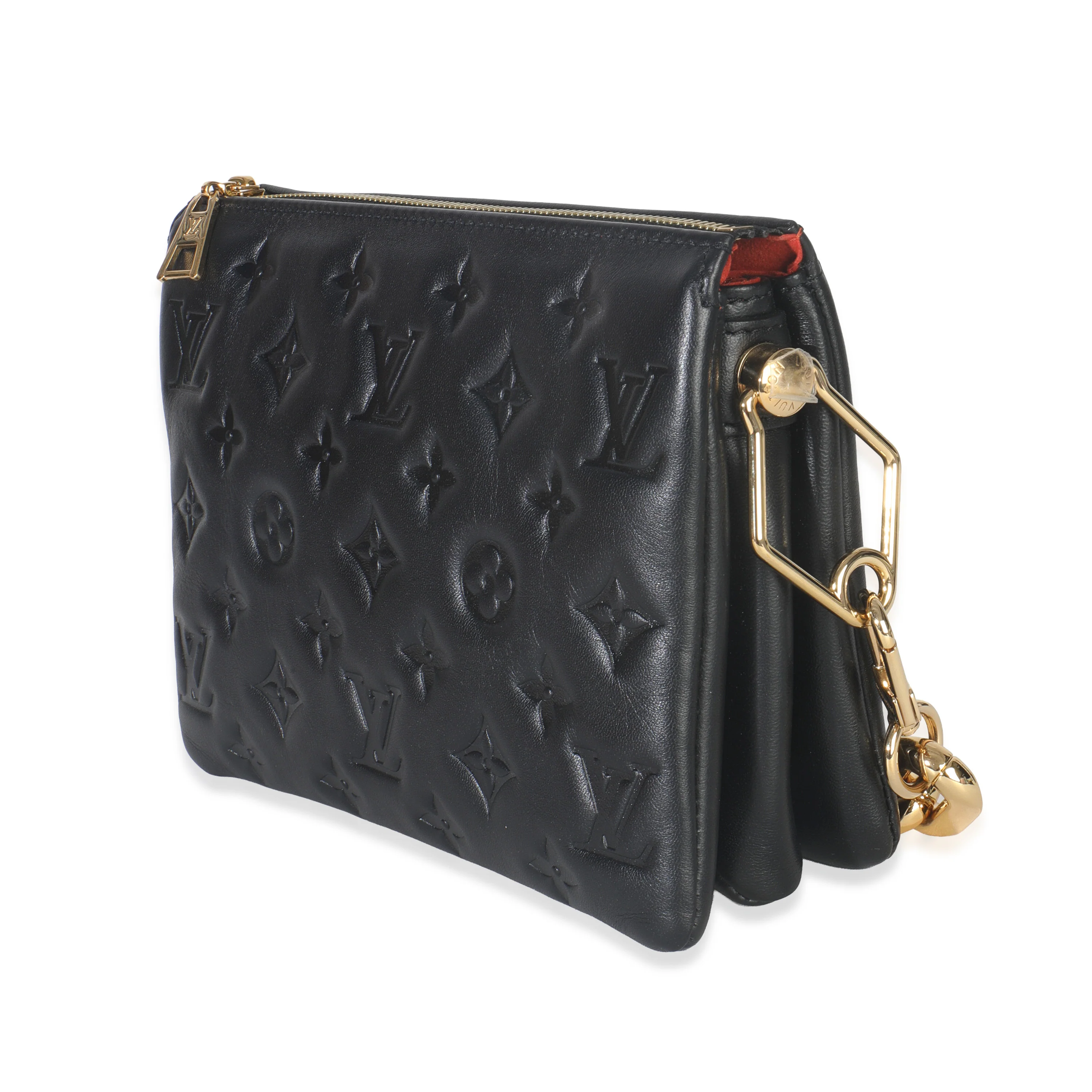 Black Monogram Embossed Lambskin Coussin BB - Image 2