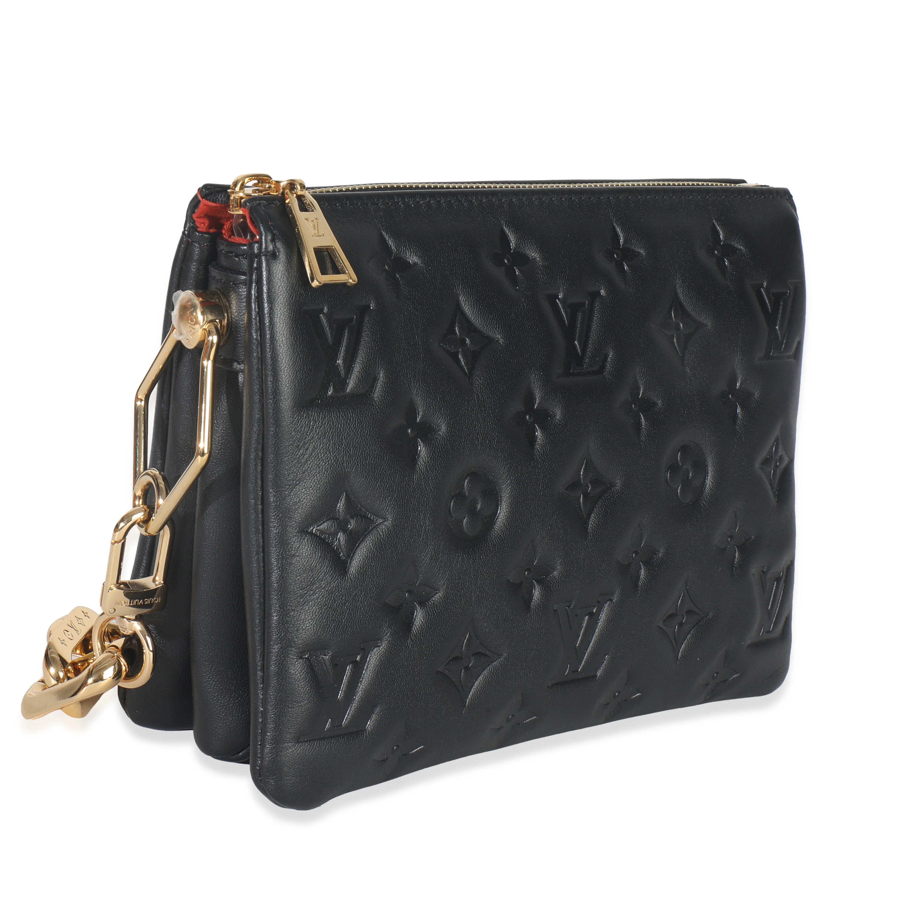Black Monogram Embossed Lambskin Coussin BB - Image 3