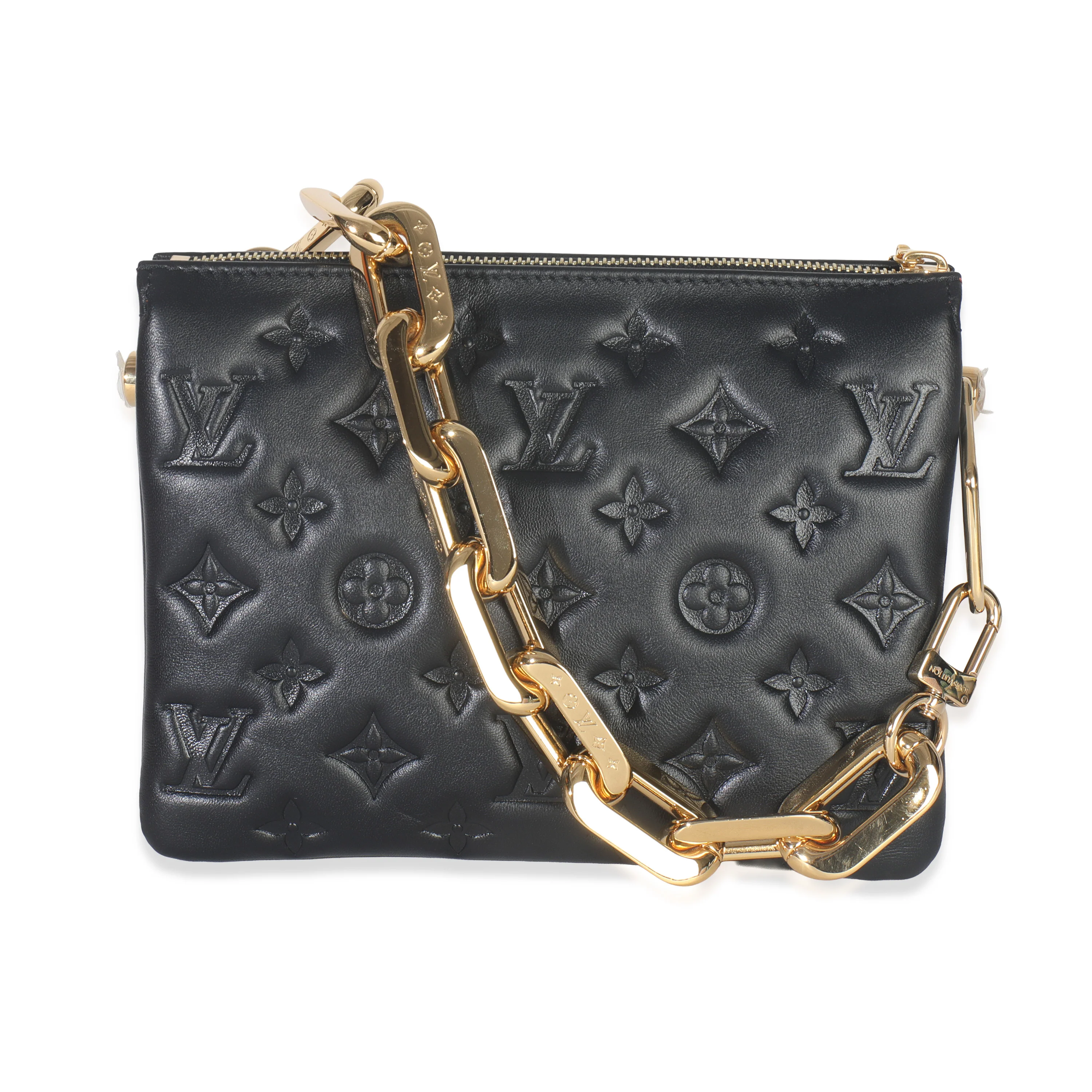 Black Monogram Embossed Lambskin Coussin BB - Image 4