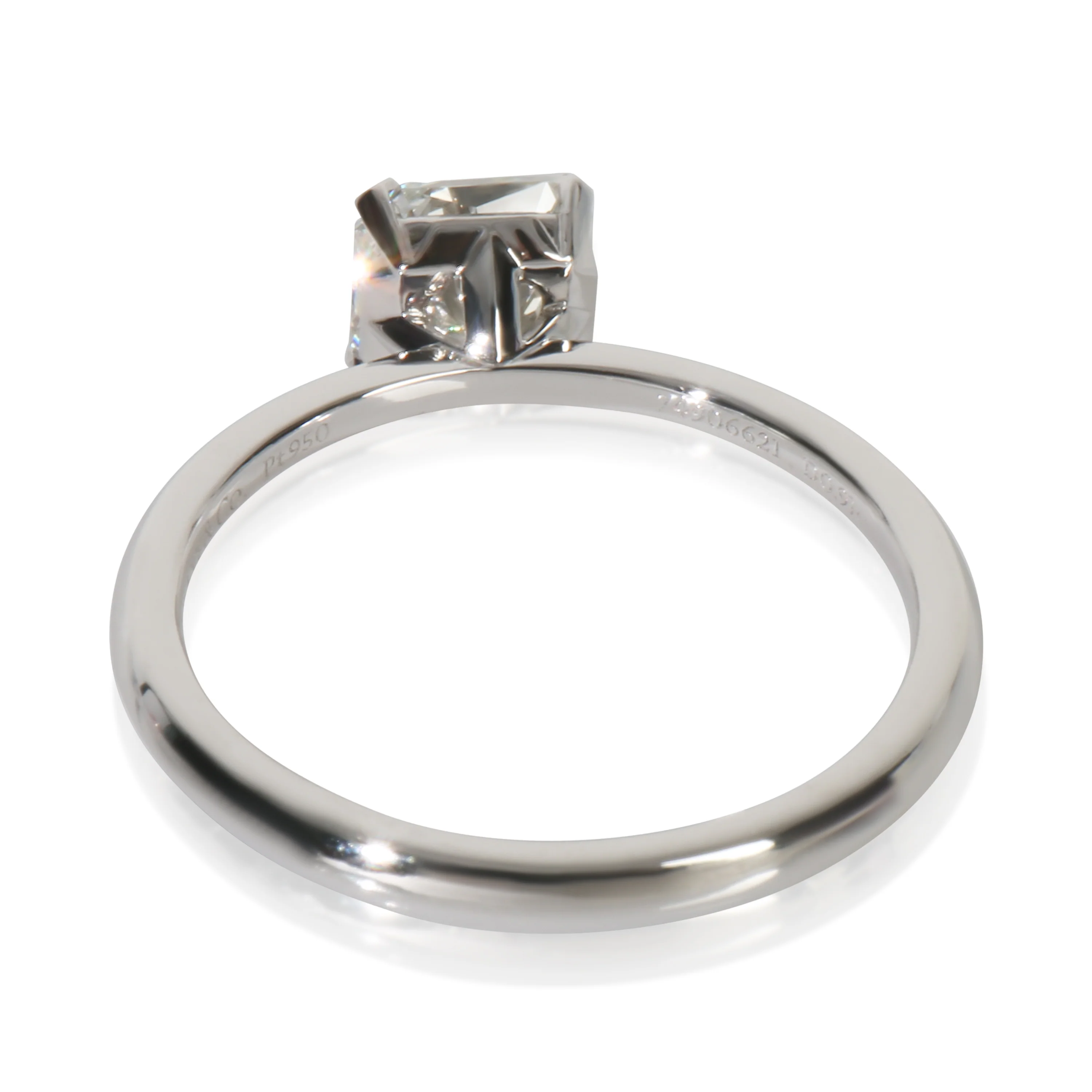 Platinum Tiffany & Co. Tiffany True Solitaire Engagement Ring, .91 Ct. F VS1 - Image 3