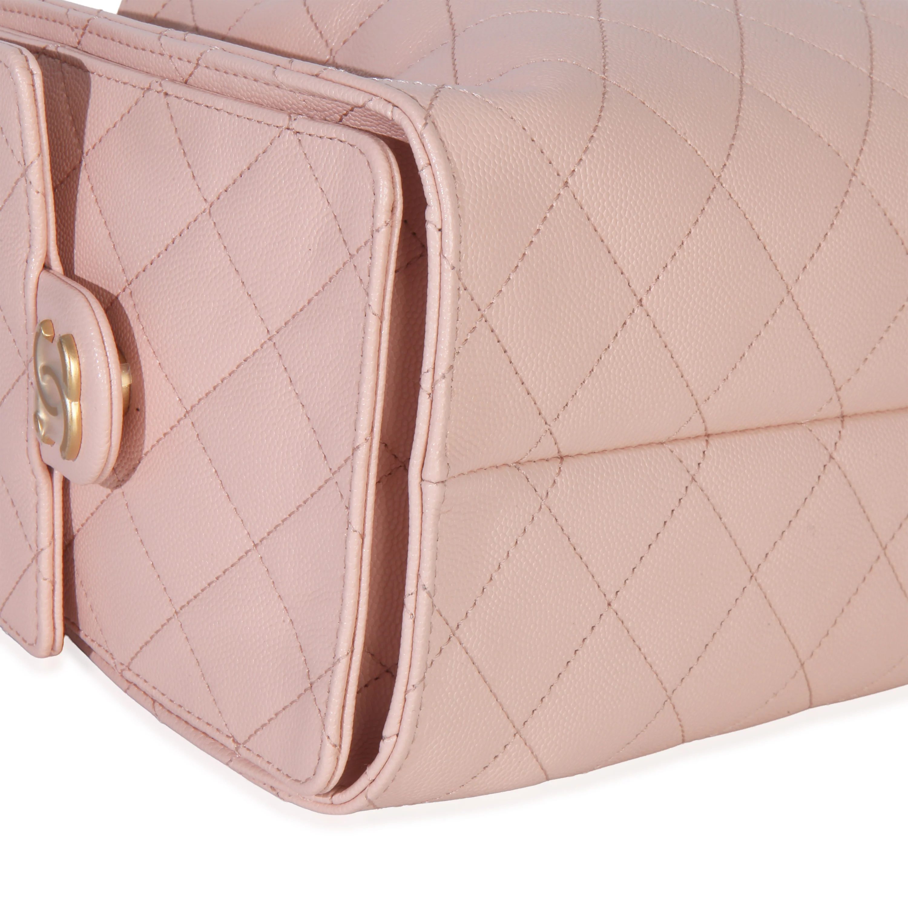 Pink Quilted Caviar Small Chanel 25 Hobo Handbag - Image 6