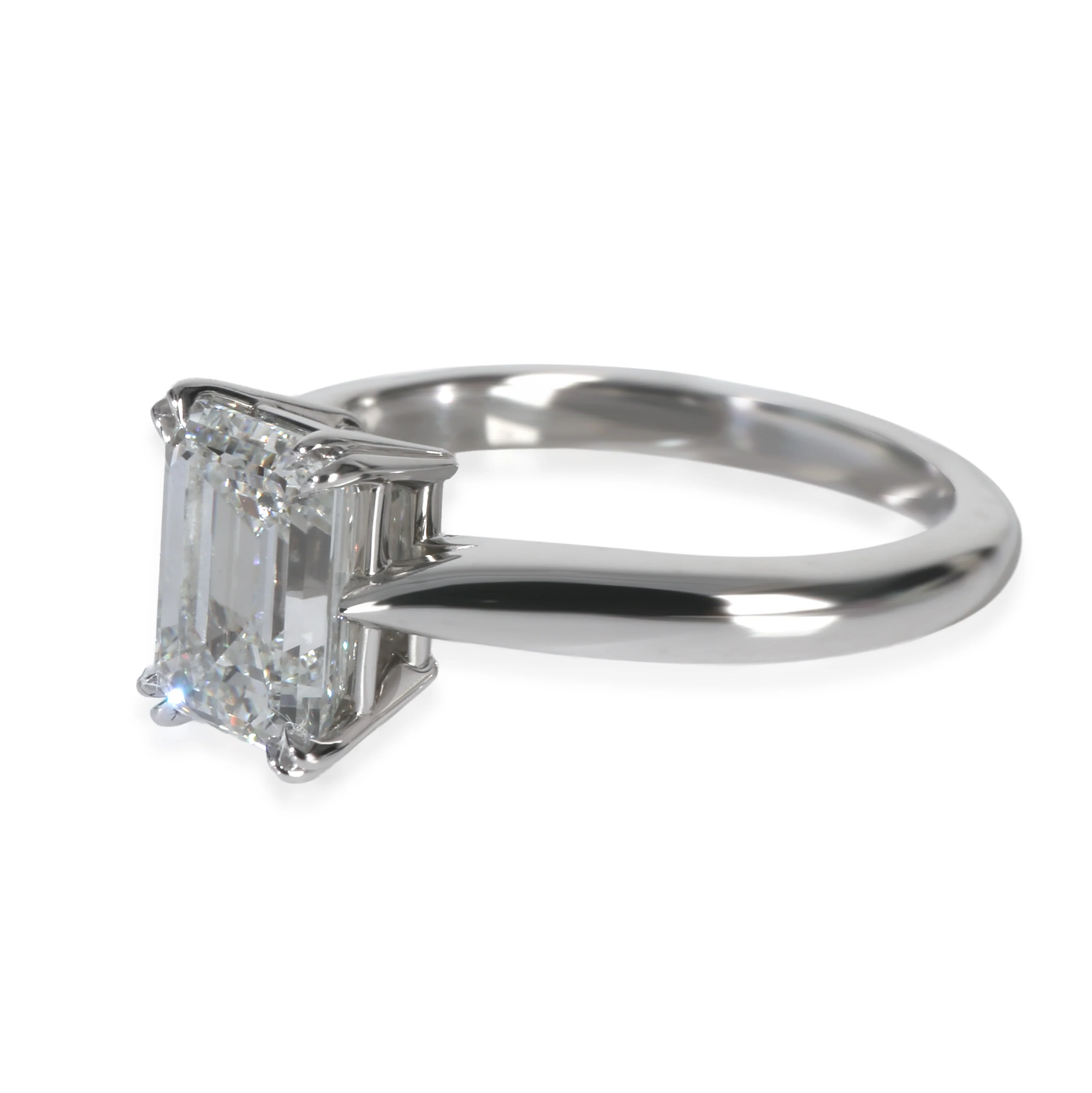 1.91 ct Emerald Diamond Solitaire Engagement Ring - Image 2