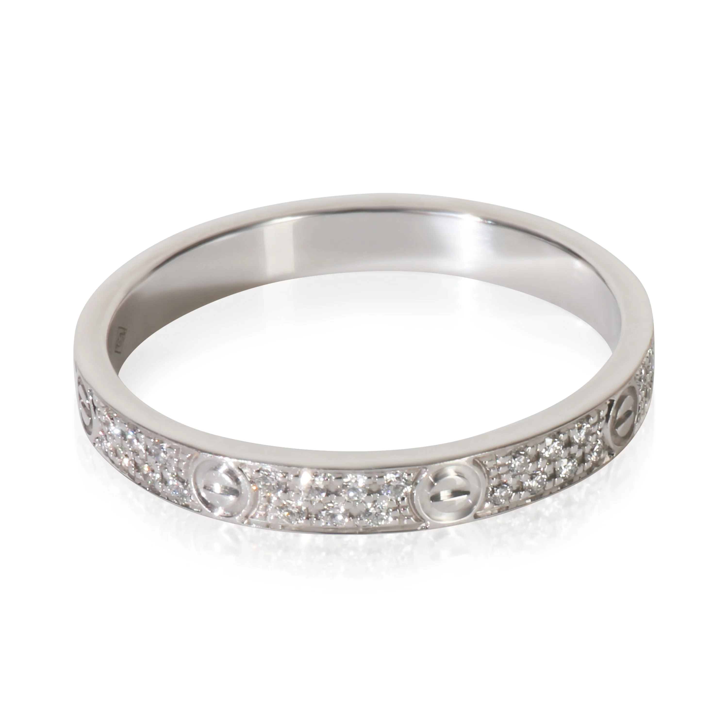 White Gold Diamond Mini Model Love Ring - Image 3