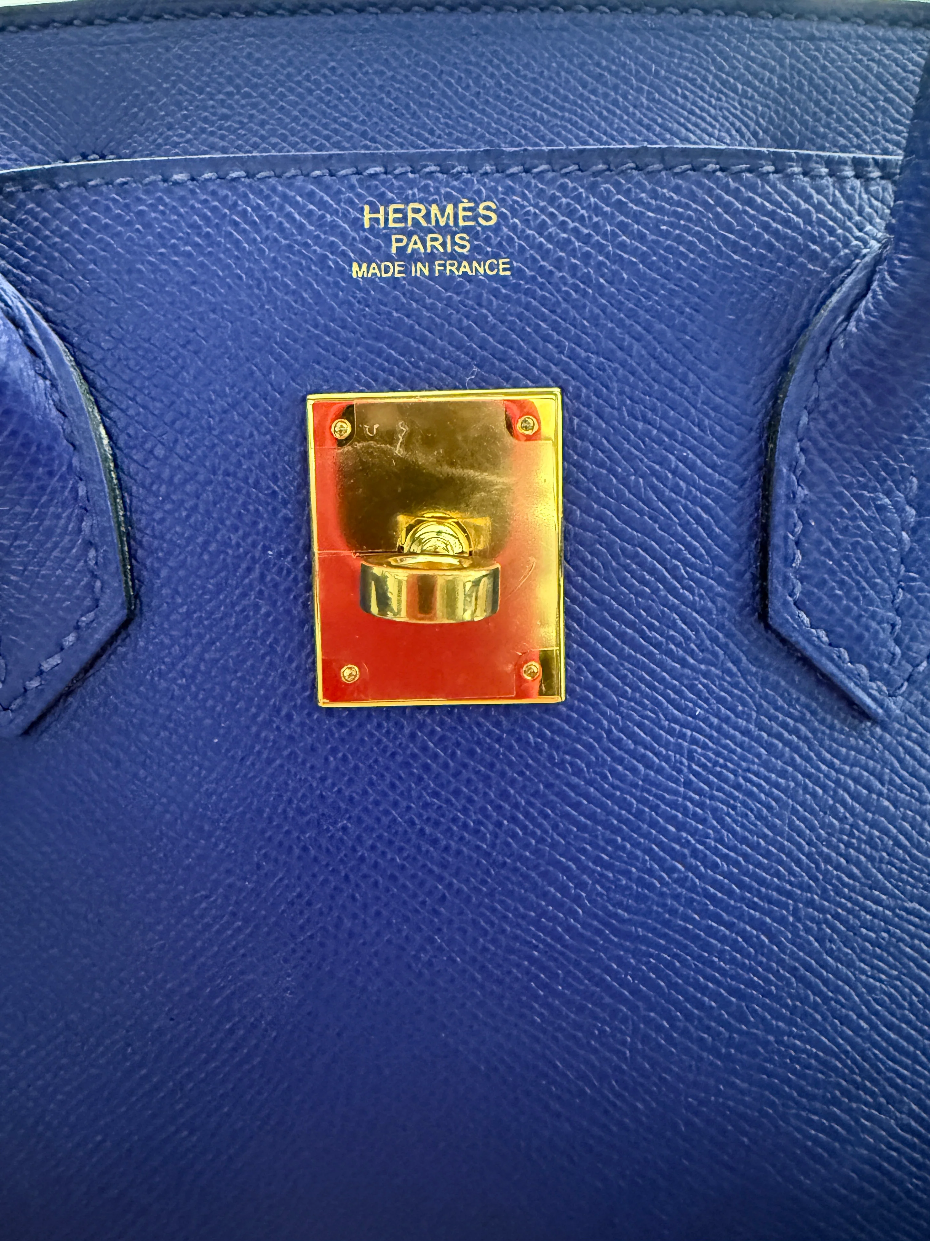 Bleu Electrique Epsom Birkin 30 GHW - Image 11