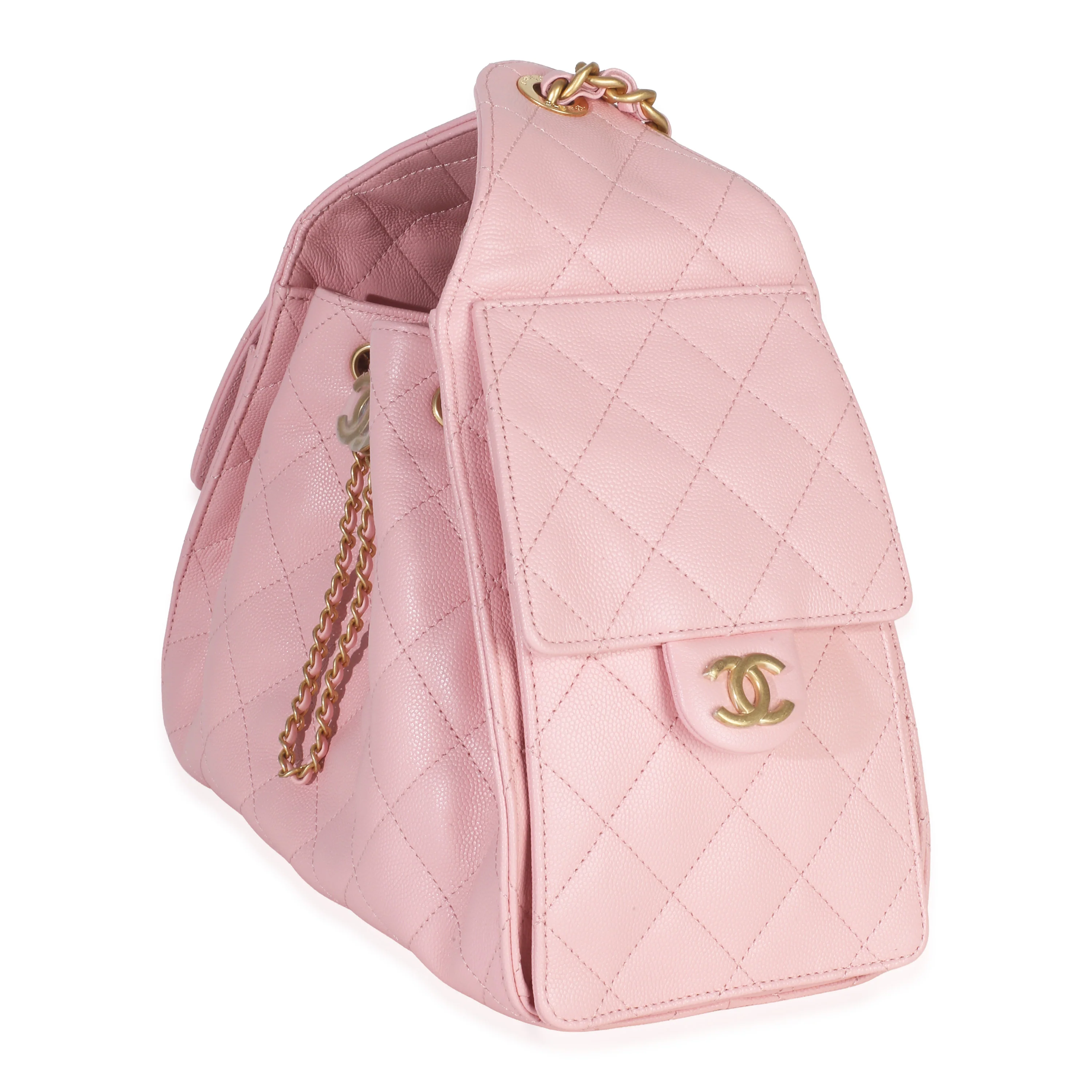 Pink Quilted Caviar Small Chanel 25 Hobo Handbag - Image 2