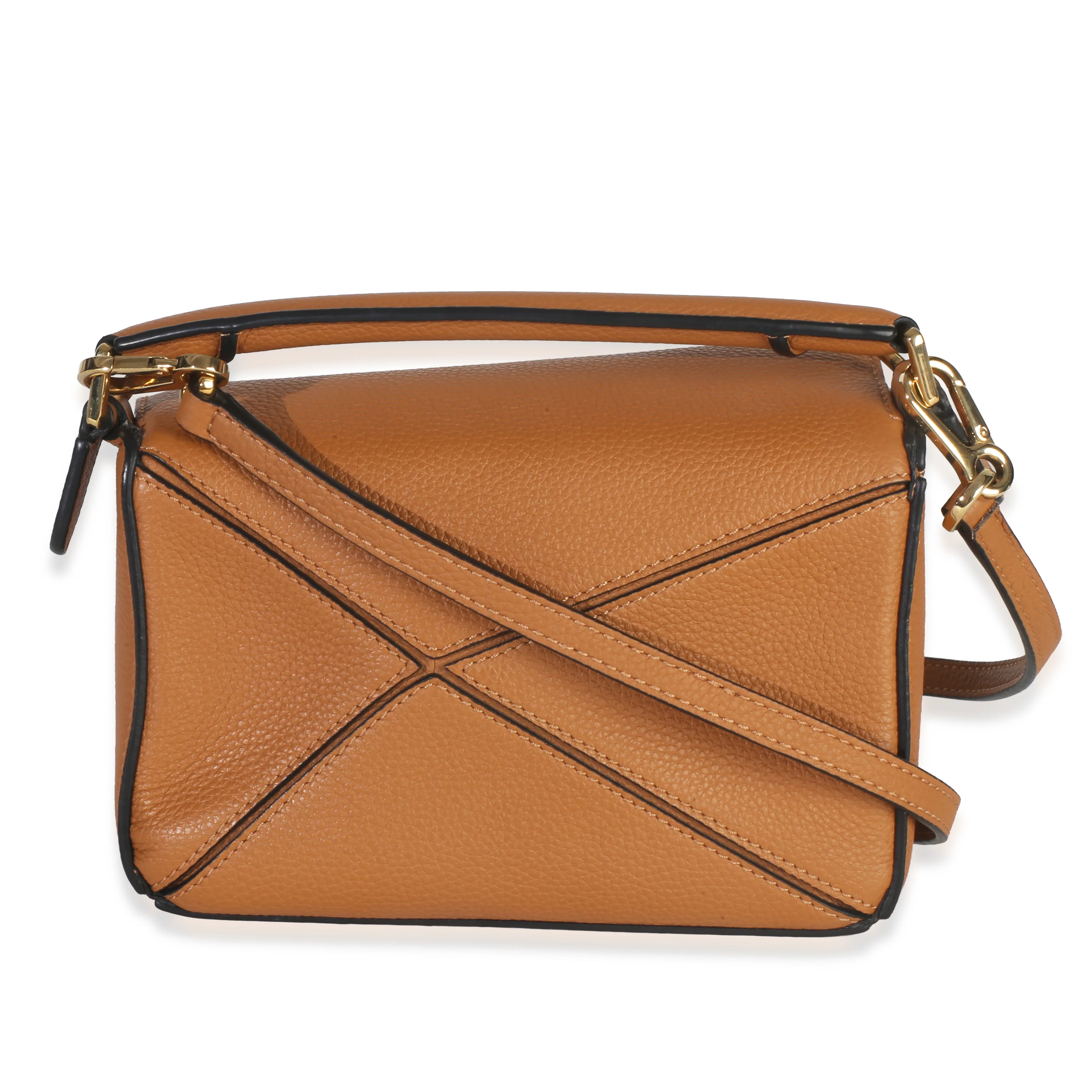 Brown Grained Calfskin Mini Puzzle - Image 4