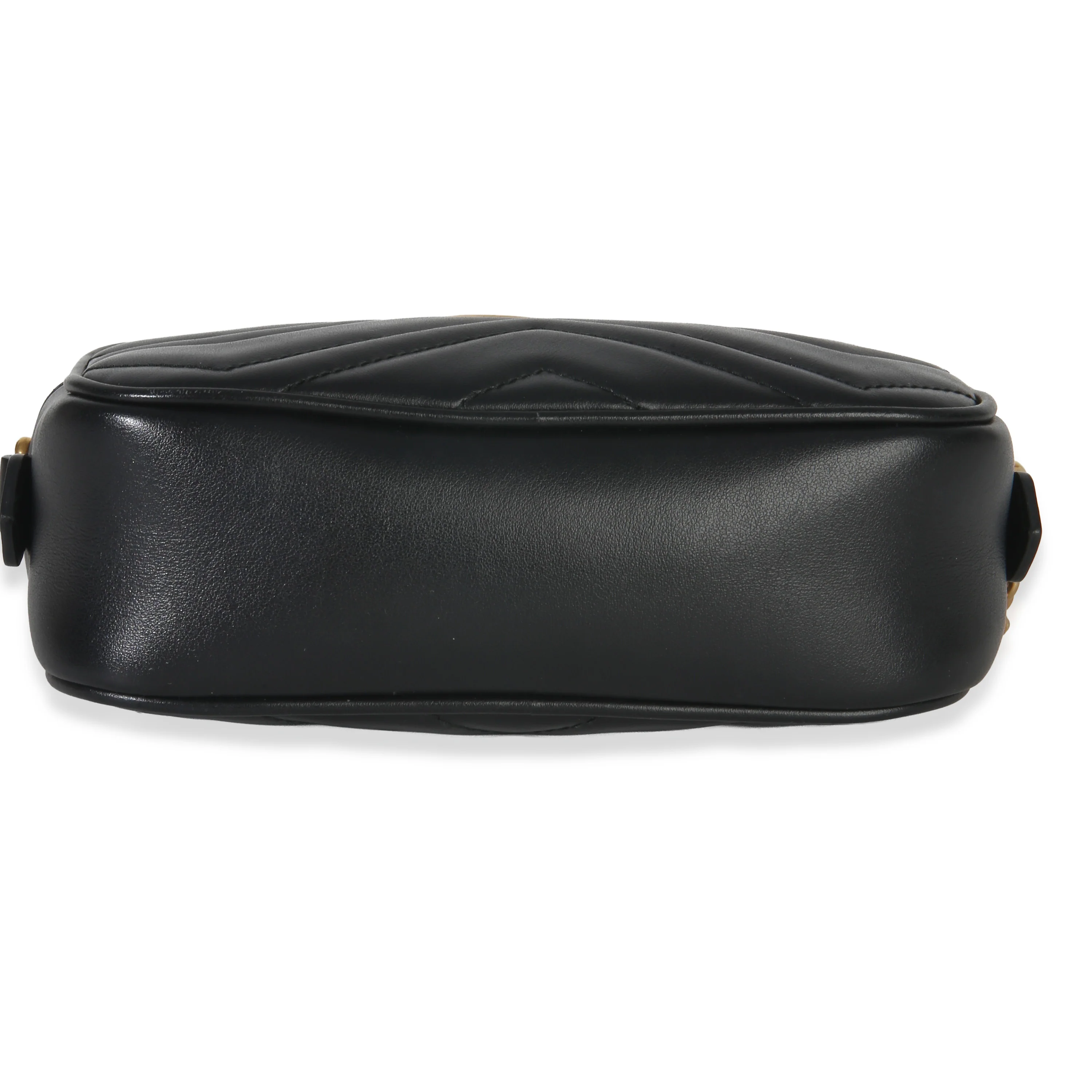 Black Calfskin Matelasse Mini GG Marmont Chain Shoulder Bag - Image 5