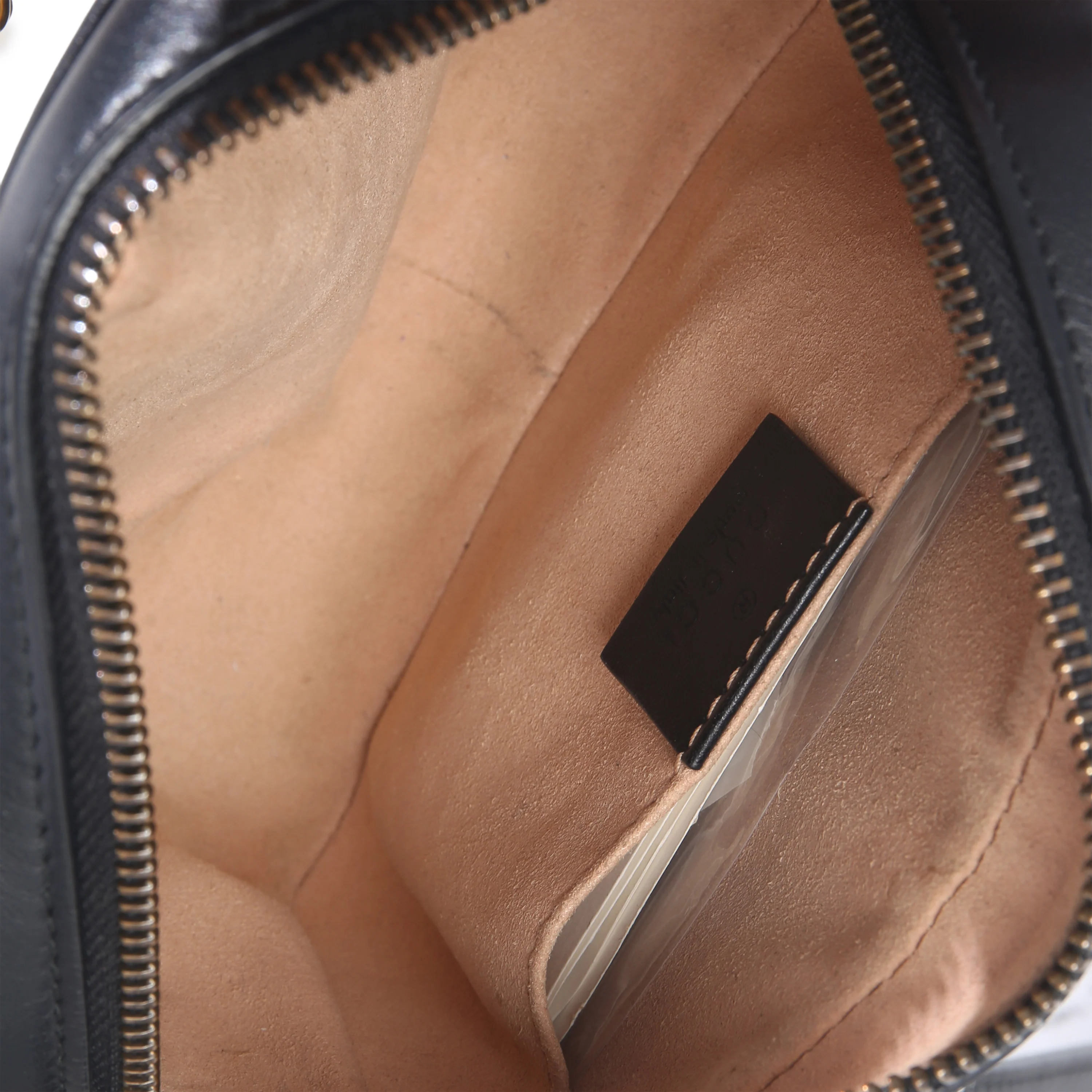 Black Calfskin Matelasse Mini GG Marmont Chain Shoulder Bag - Image 9