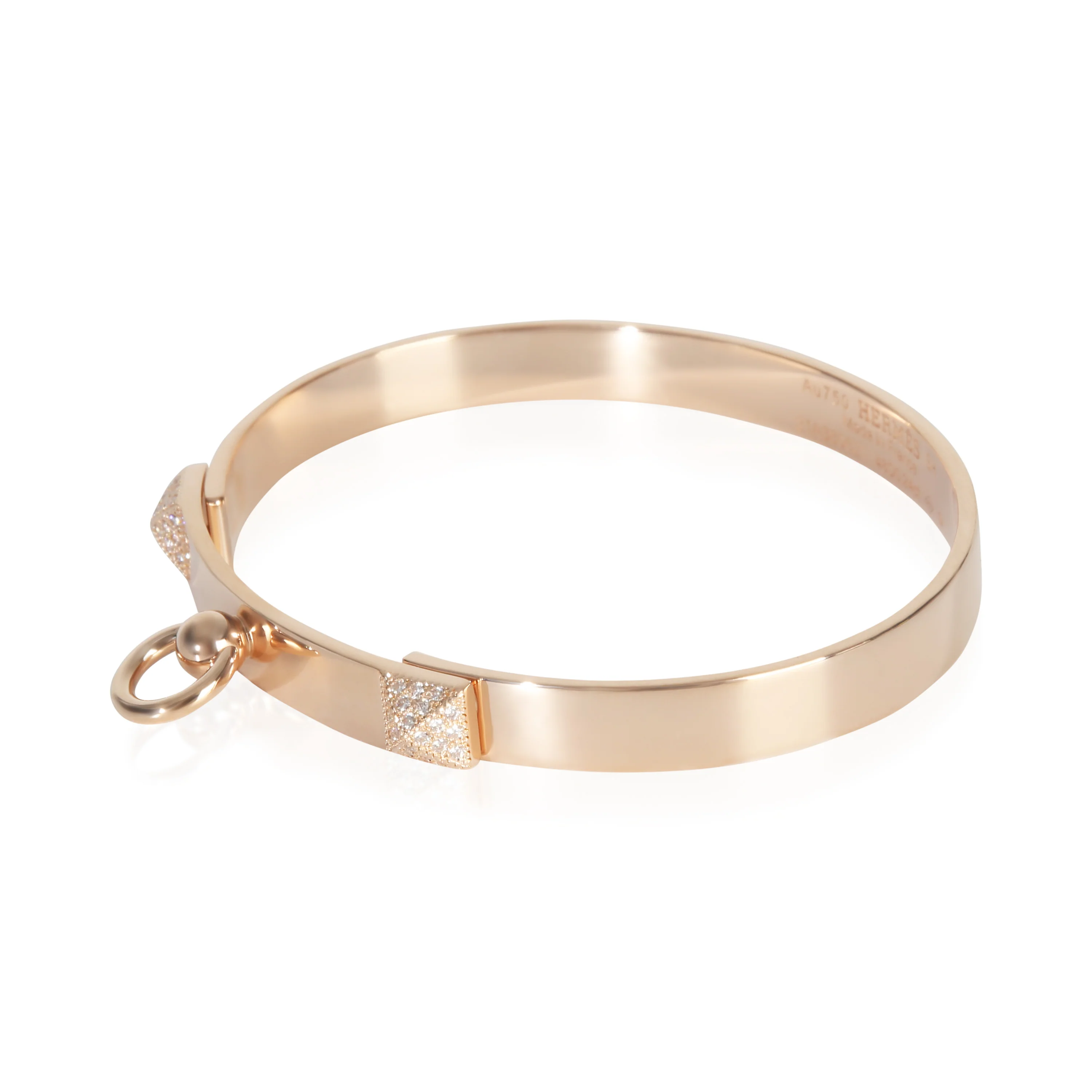 Rose Gold Diamond Collier de Chien Bracelet - Image 2