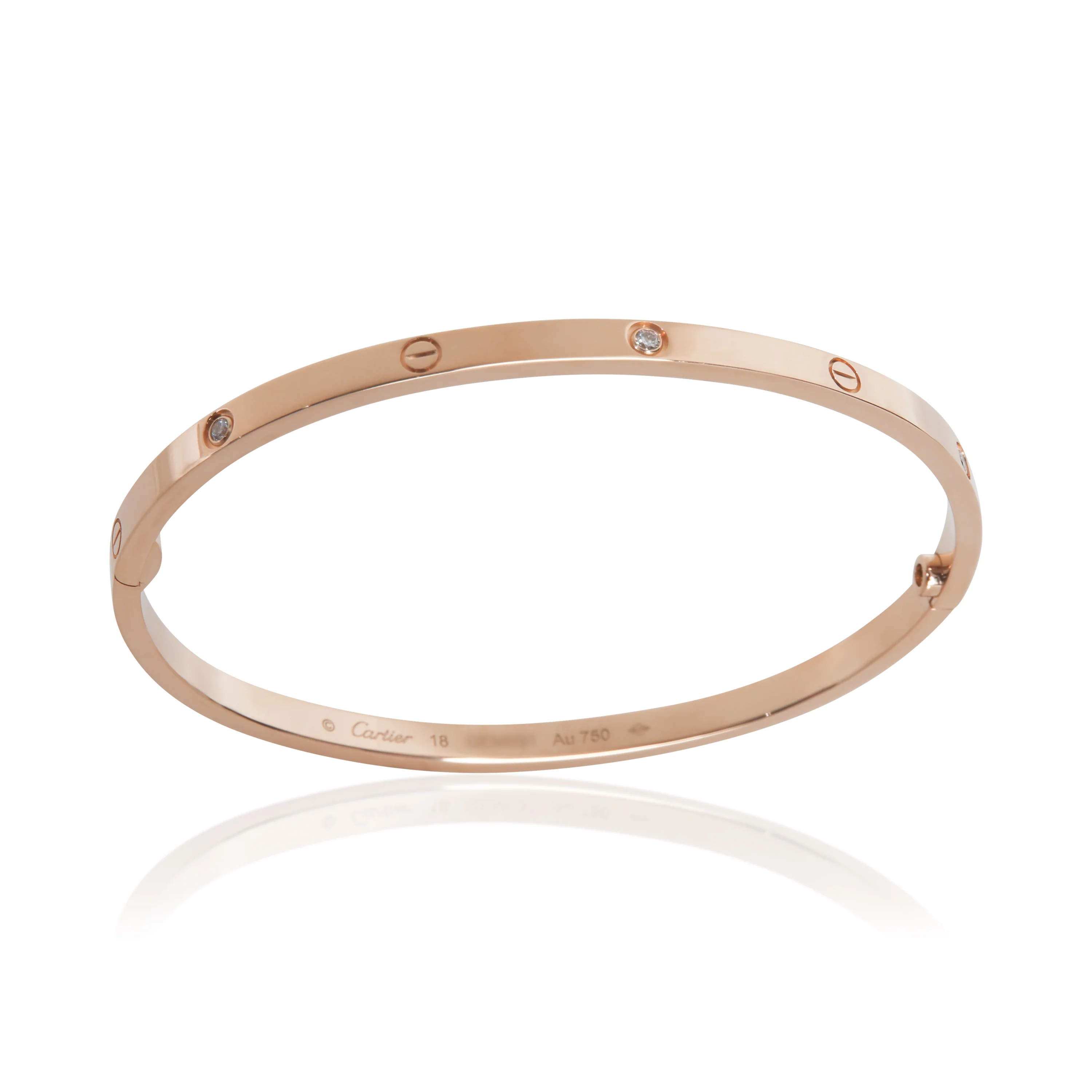 Rose Gold Diamond Small Model Love Bracelet - Image 4