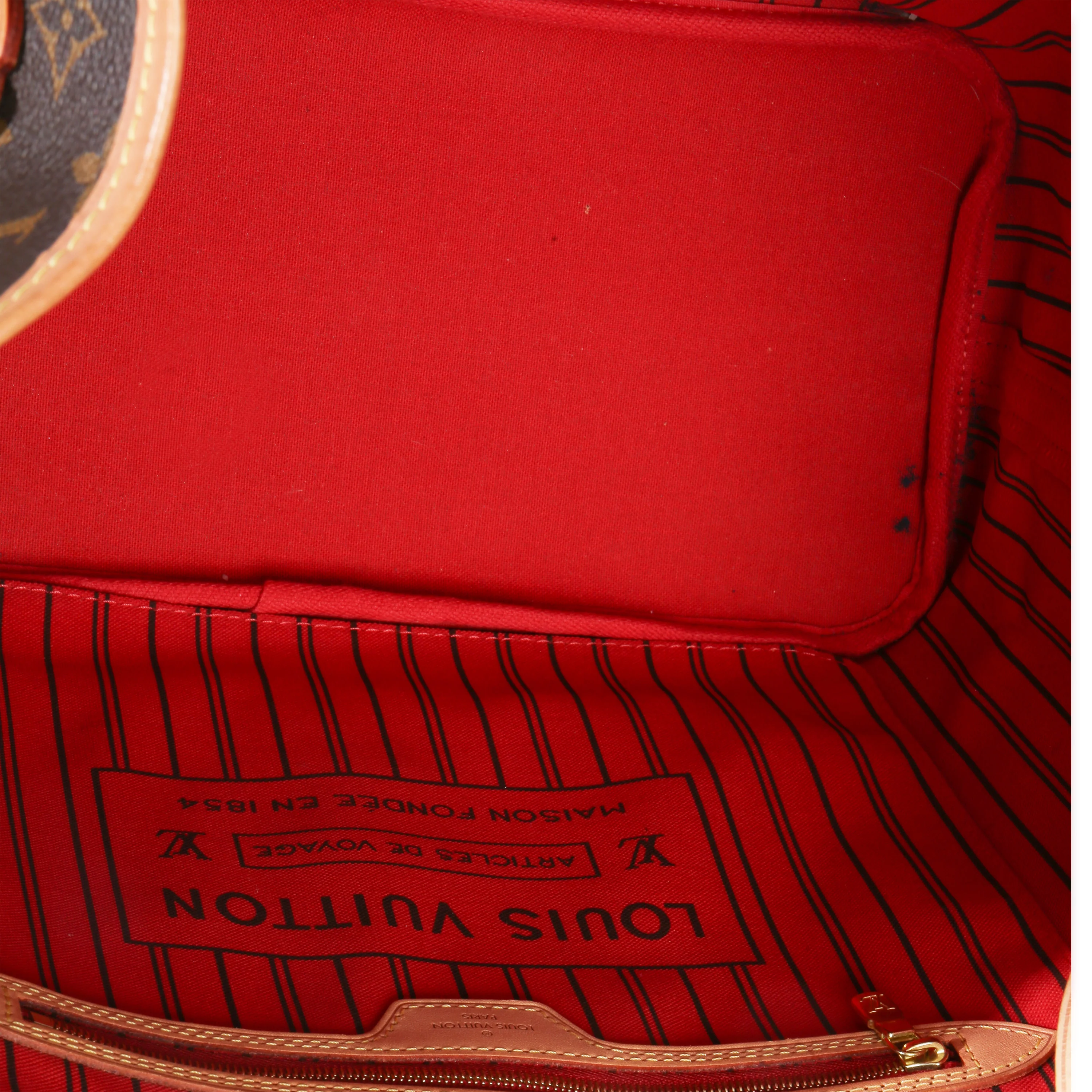 Cherry Monogram Canvas Neverfull MM - Image 9