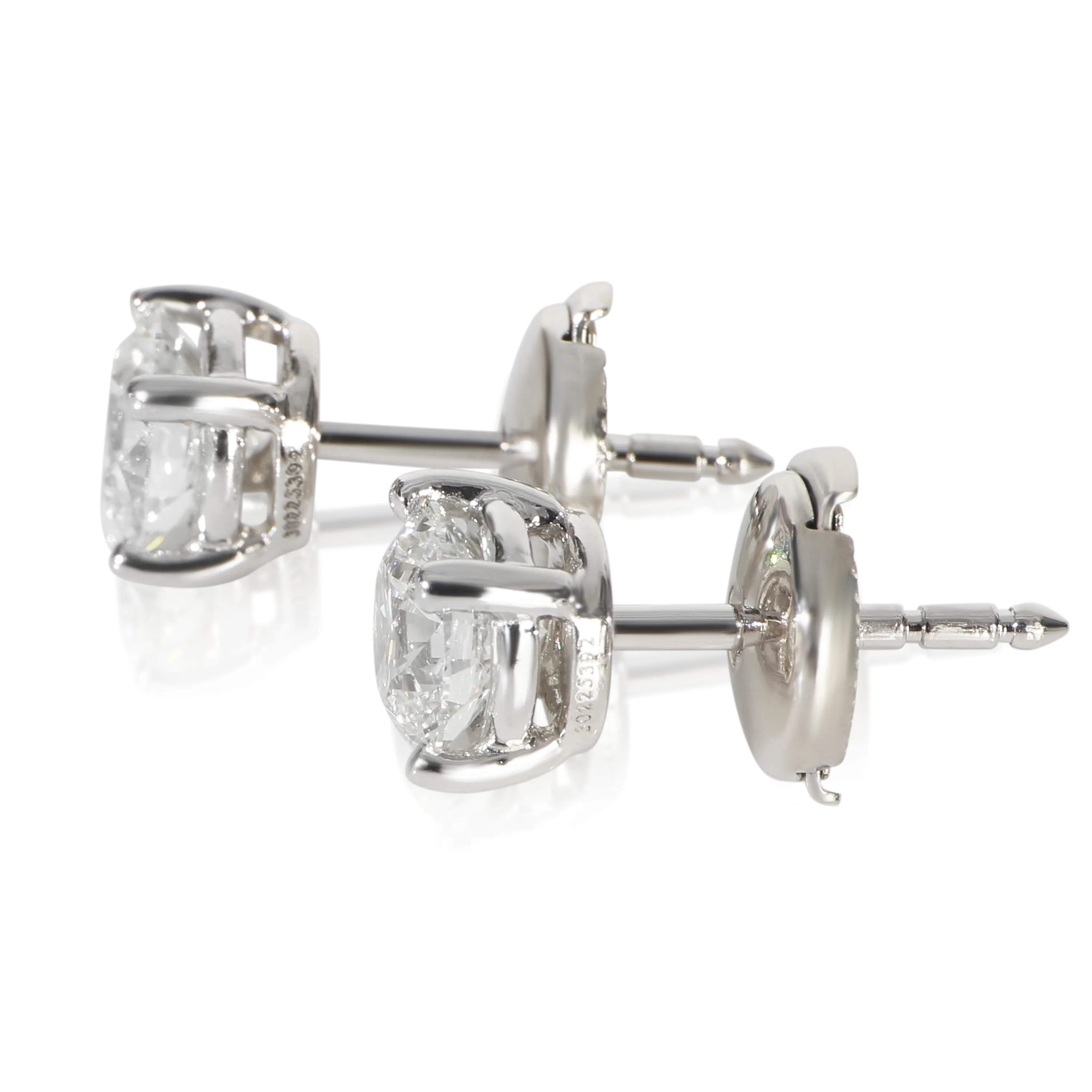 Platinum Diamond Stud Earrings - Image 7